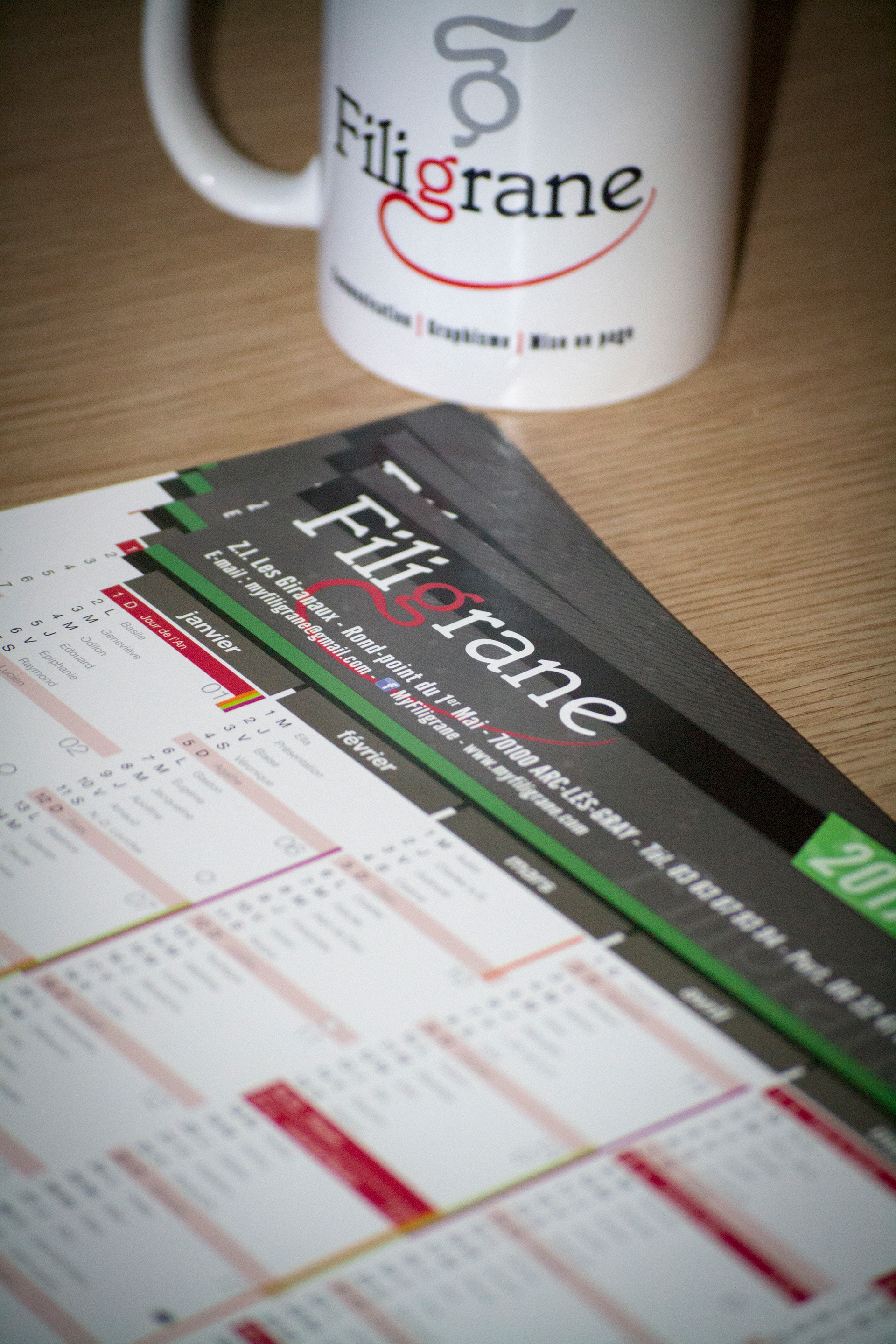 Calendrier souple Filigrane.