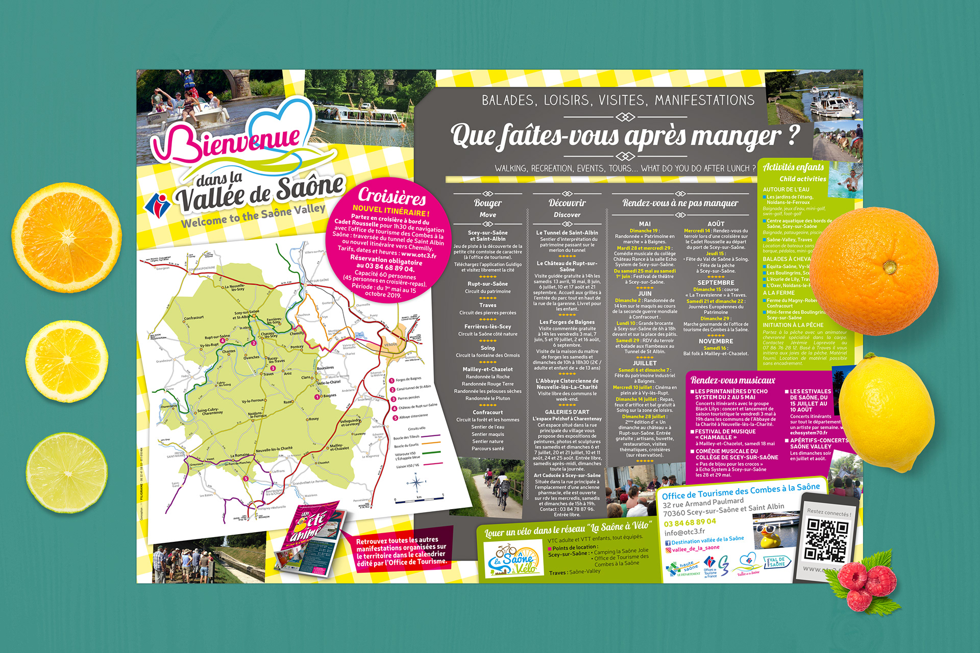 Set de table Bienvenue dans la Vallée de la Saône.