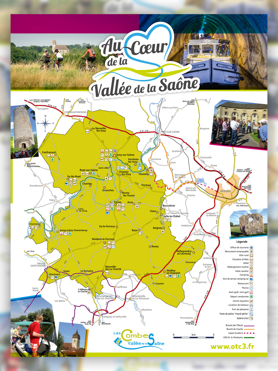 Carte Au coeur de la Vallée de la Saône.