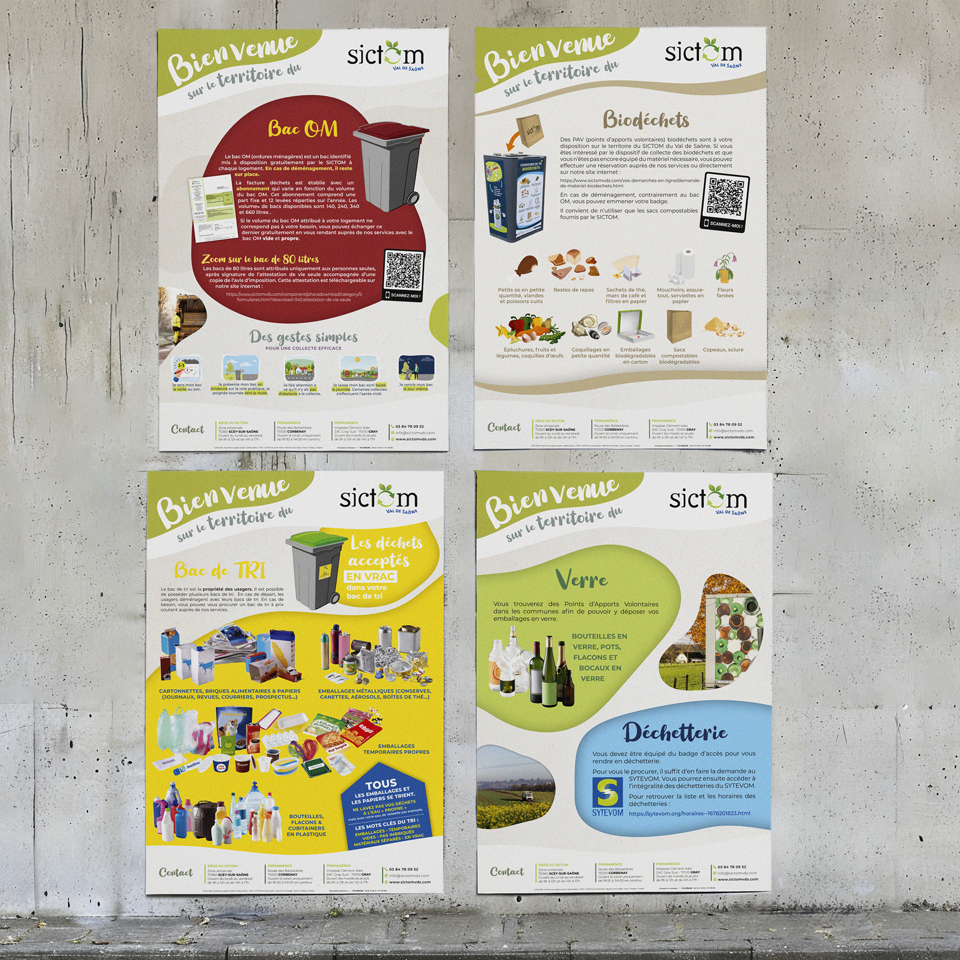 Affiches pour le Sictom Val de Saône.