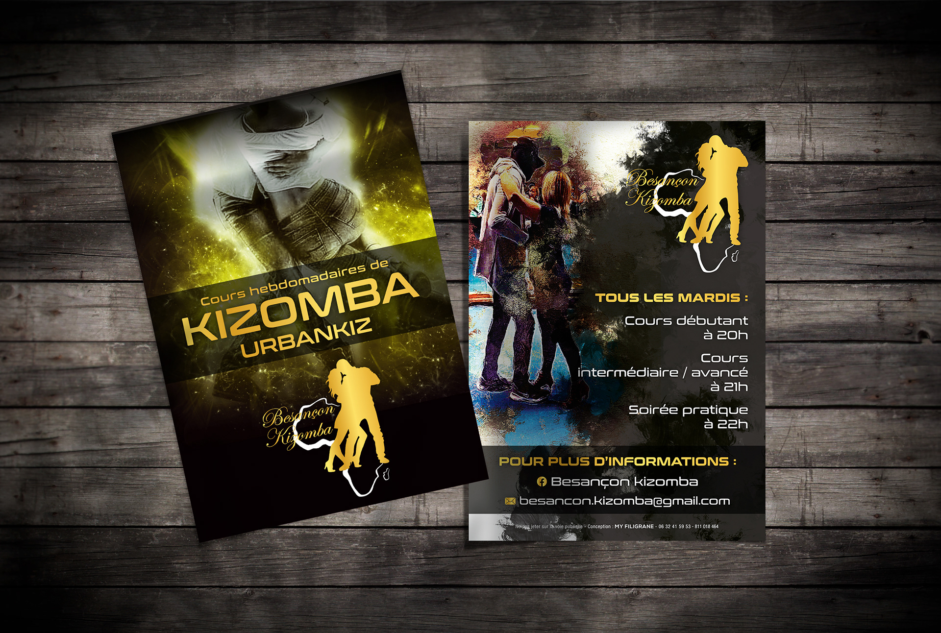 Flyers pour Besançon Kizomba.