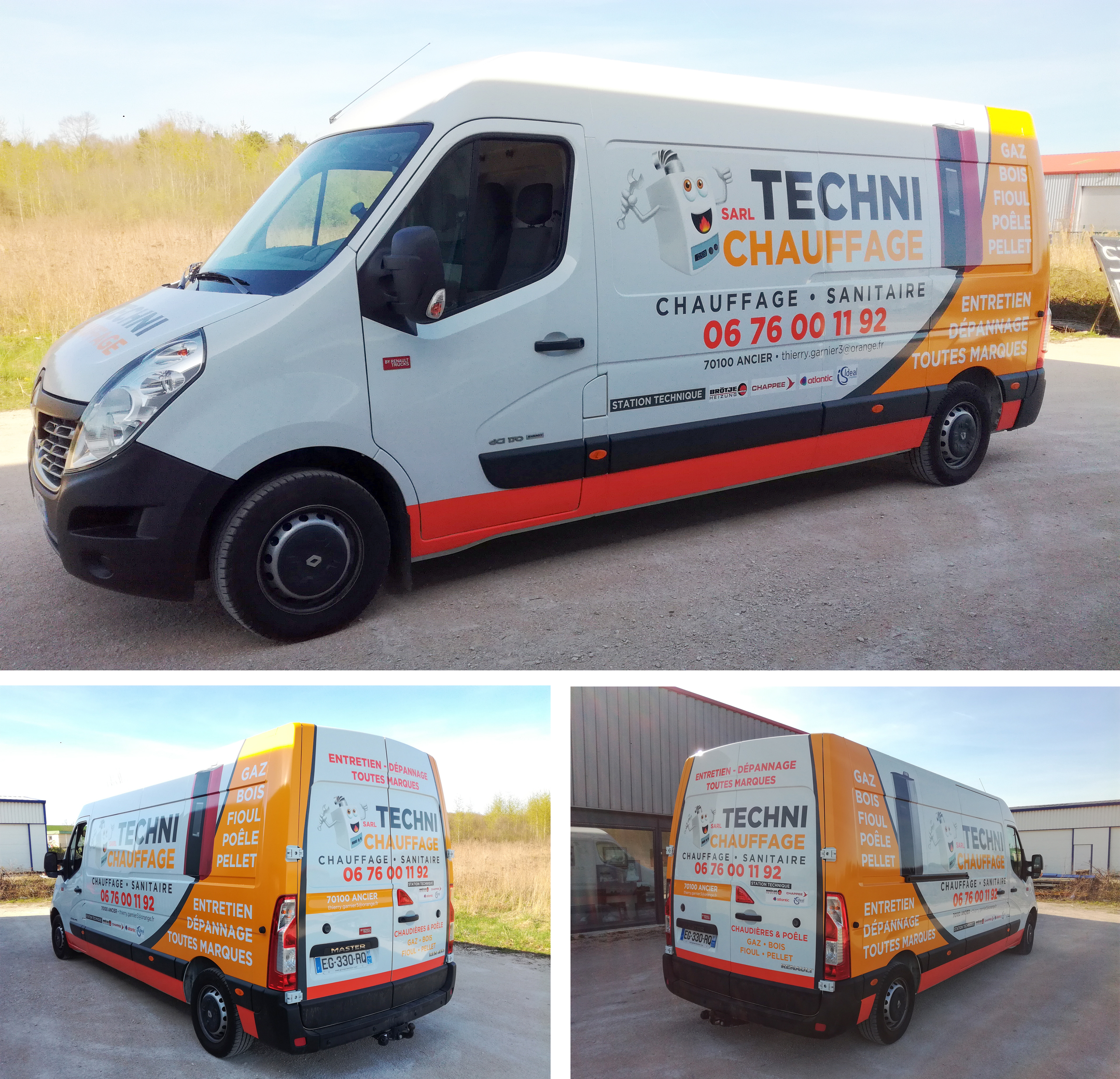 Visuel marquage véhicule techni Chauffage