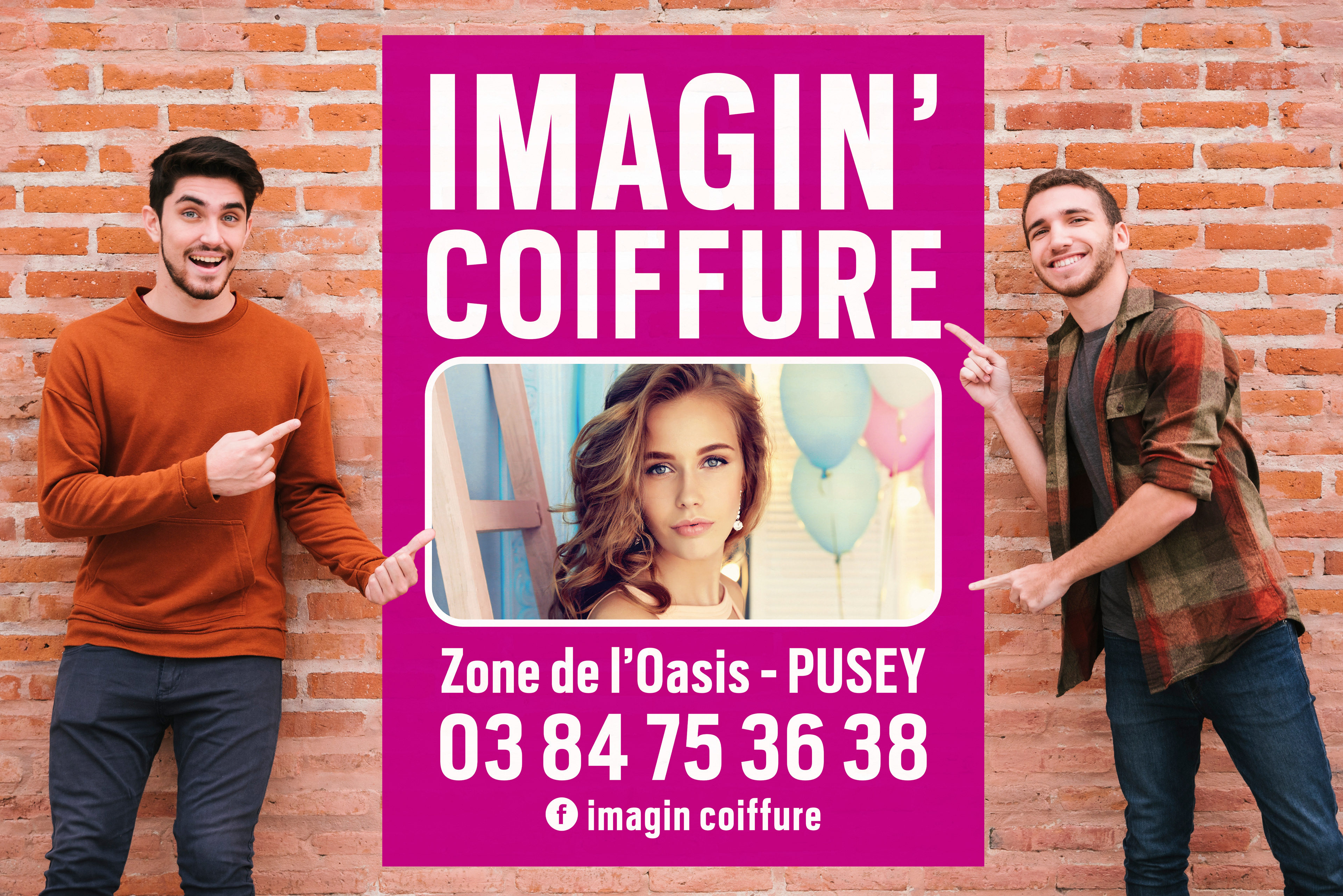 Panneau Imagin'Coiffure.