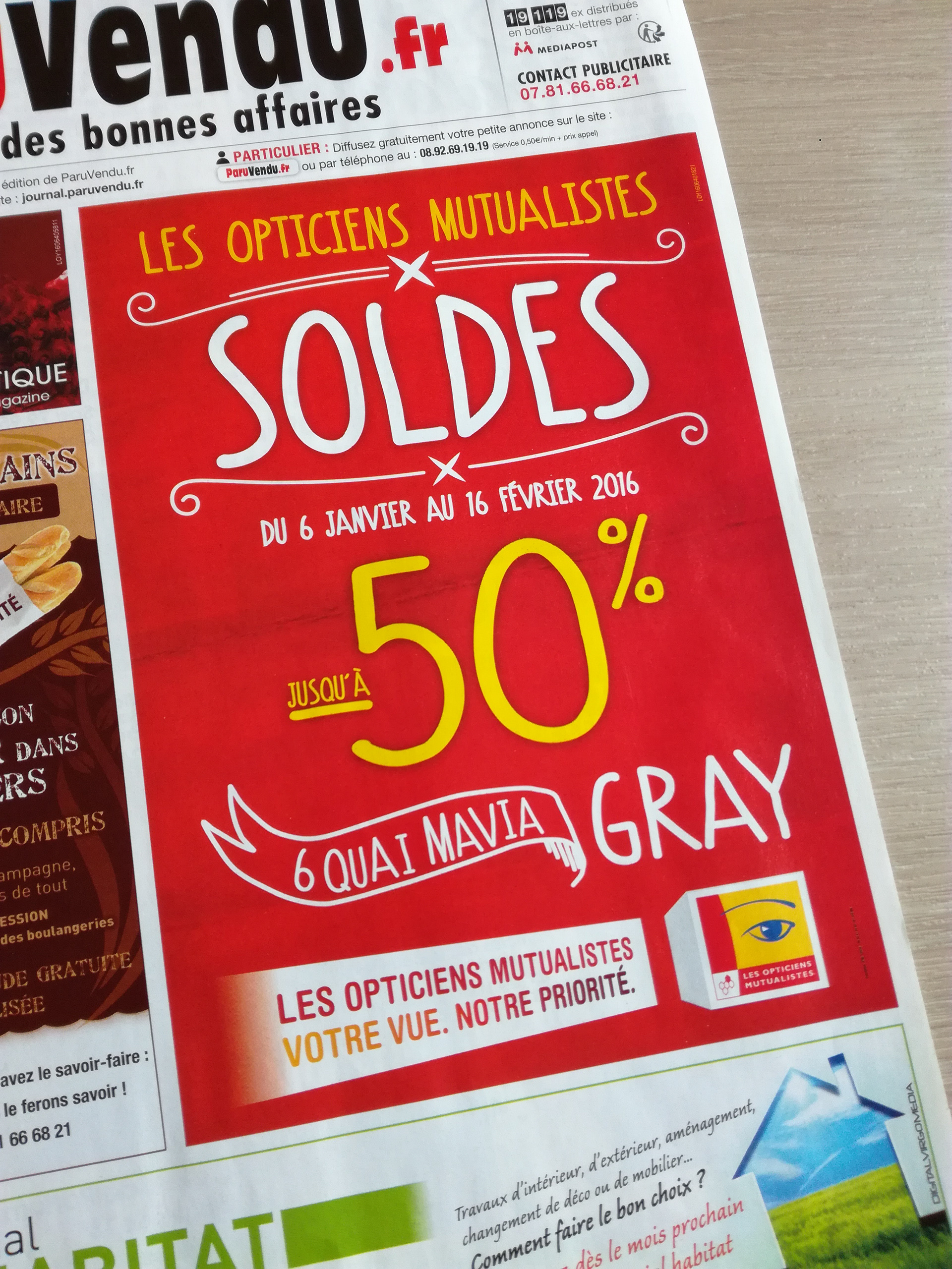 Encart publicitaire.