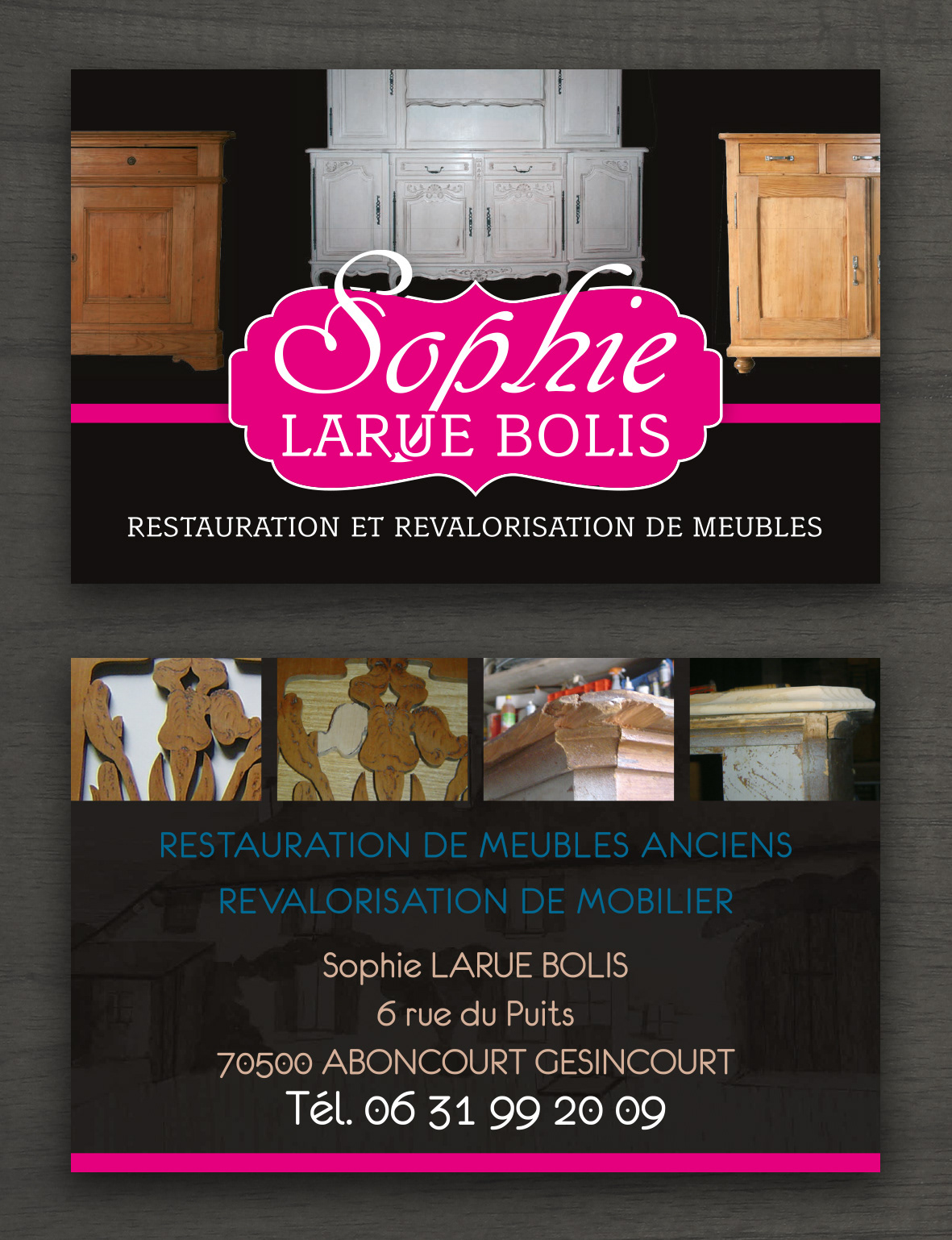 Carte de visite Sophie Larue-Bolis.