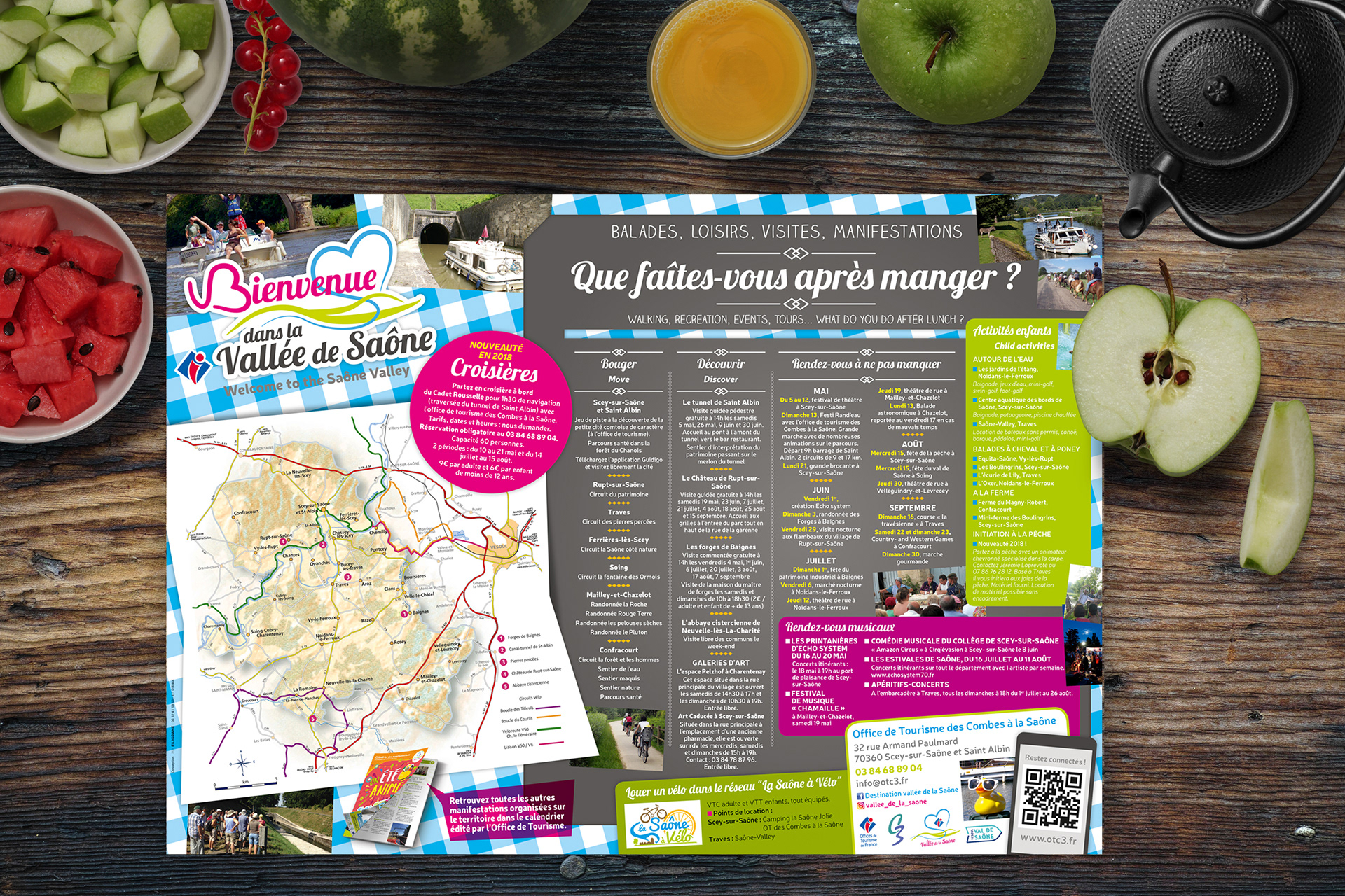 Set de table Bienvenue dans la Vallée de la Saône.