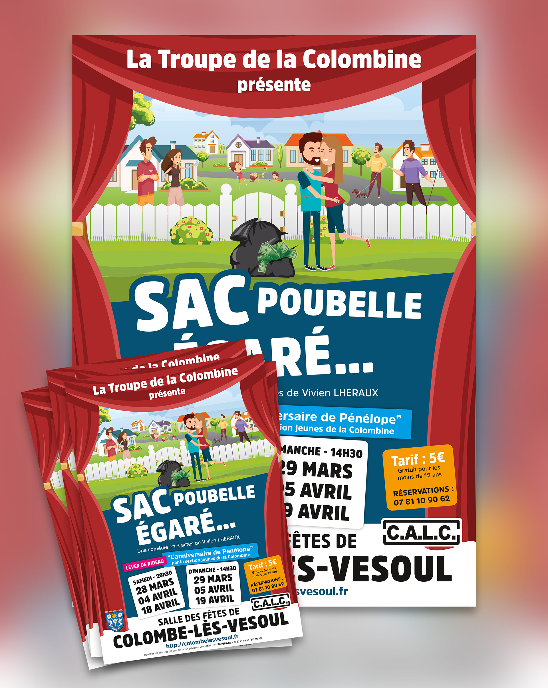 Affiche pièce Sac Poubelle Egaré - CALC.