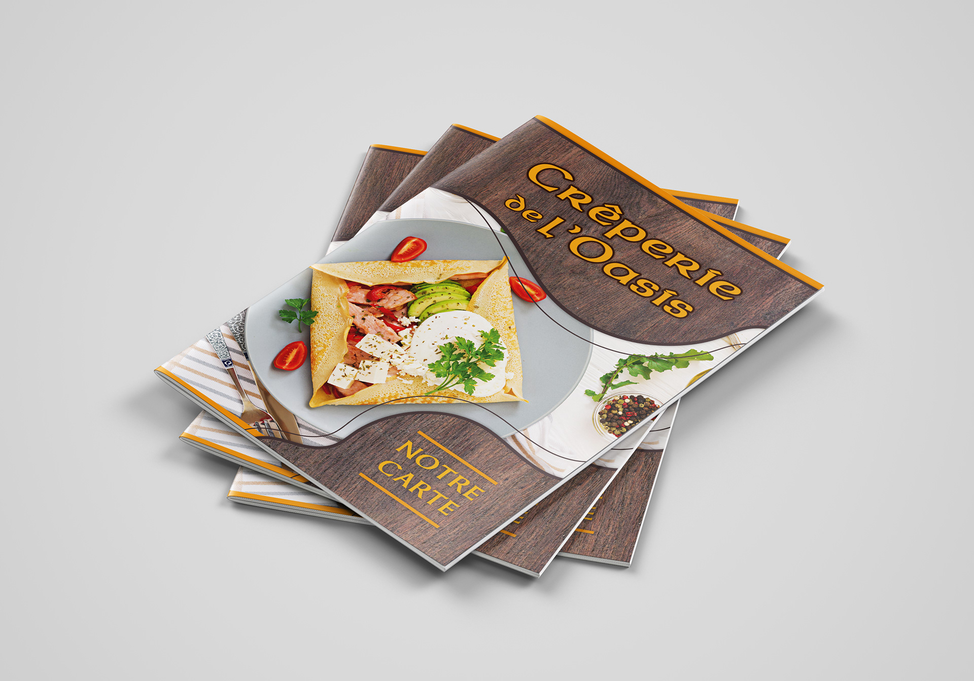 Brochure Menu - La Crêperie de l'Oasis.