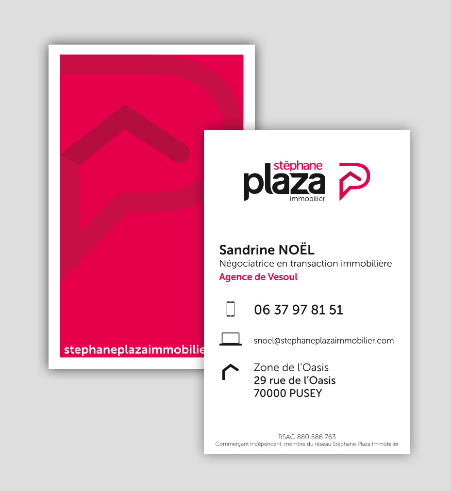 Cartes de visite Stéphane Plaza.