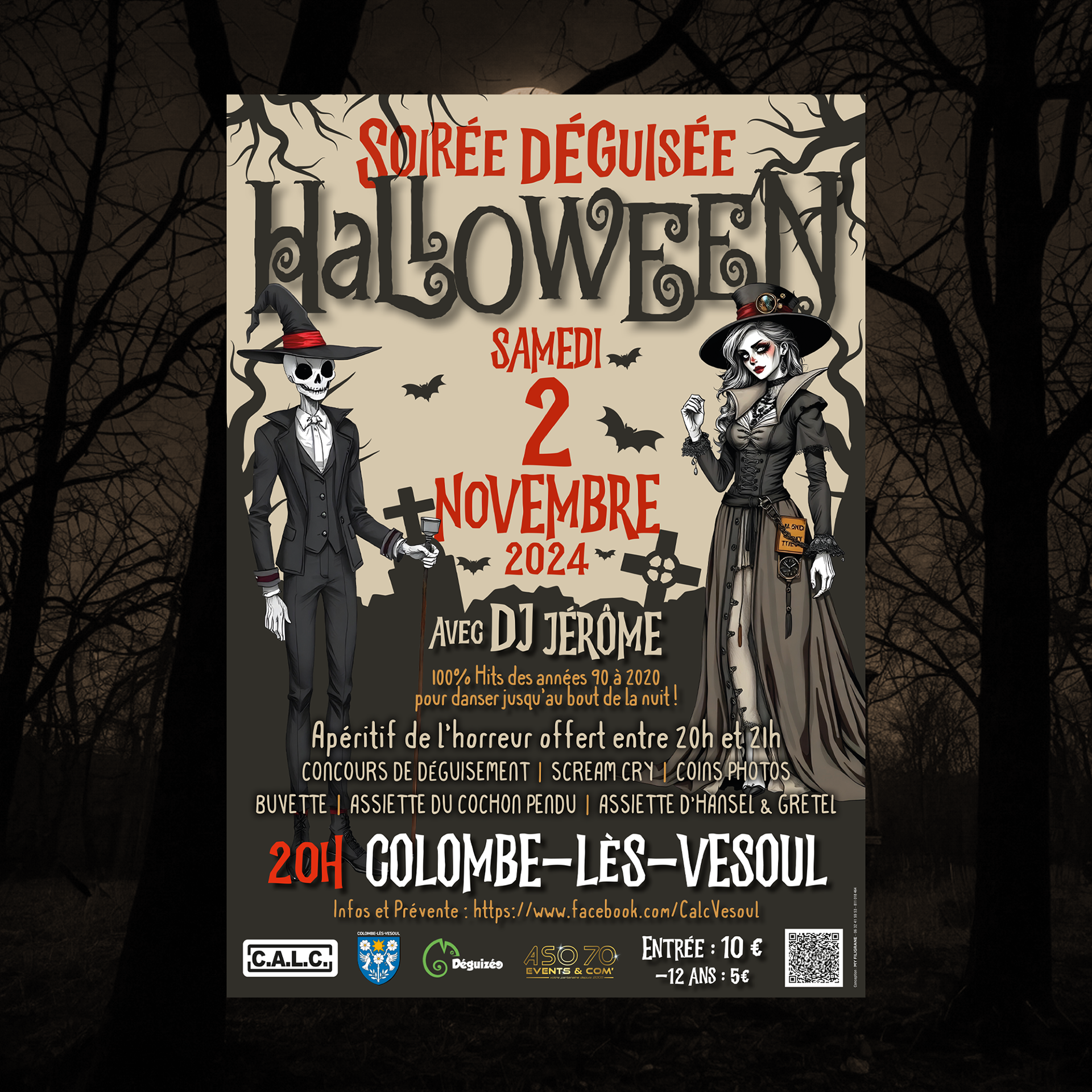 Affiche Halloween pour le CALC.