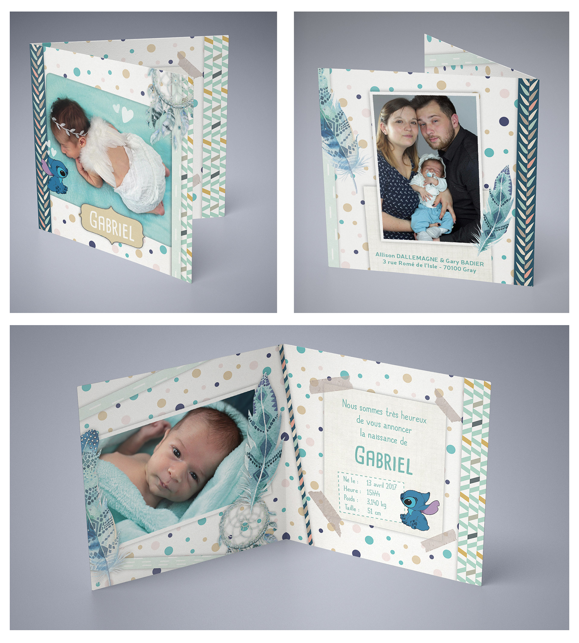 Faire-Part de naissance personnalisé.