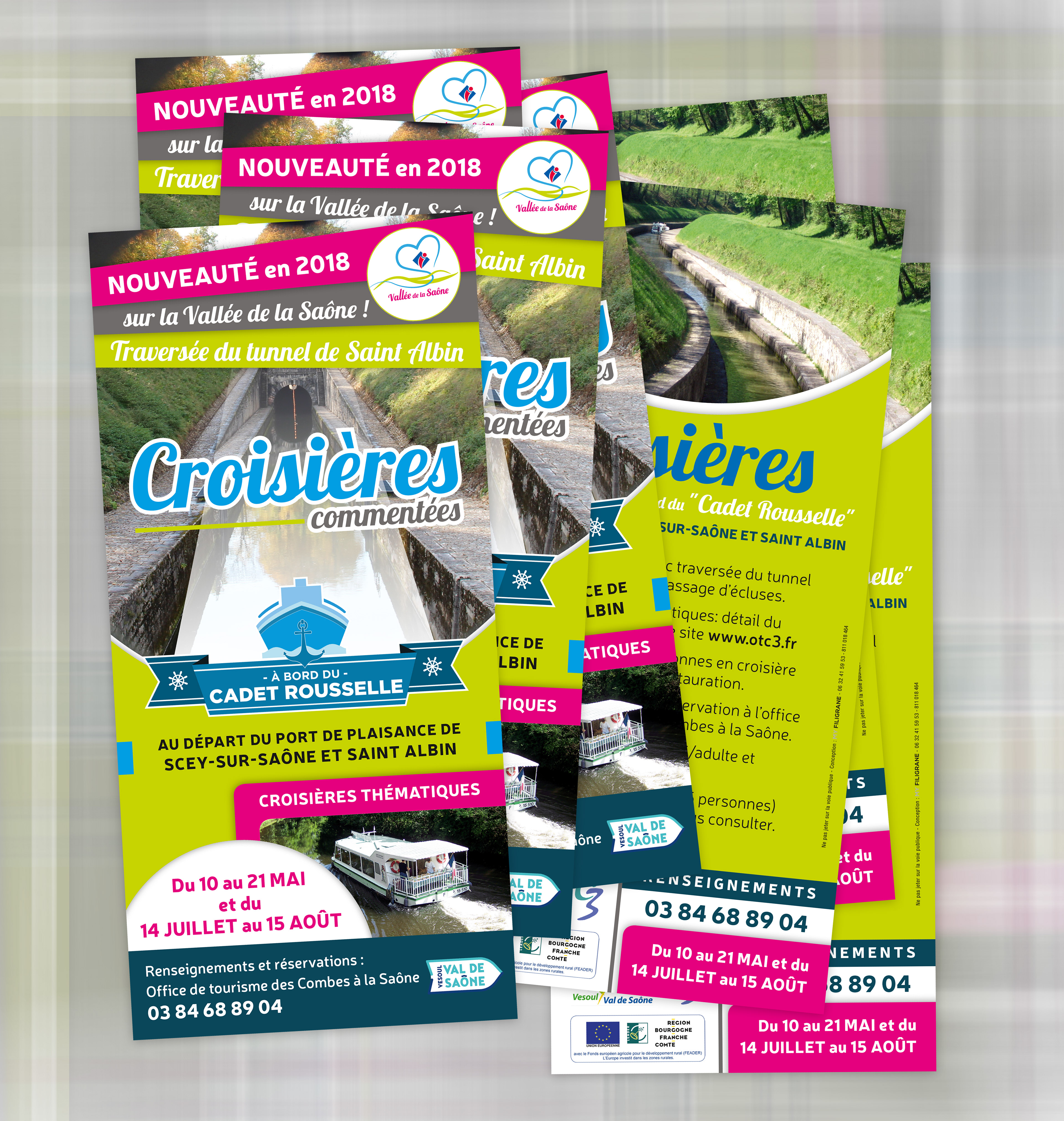 Flyer (tract) Croisières - Office de Tourisme des Combes à la Saône.