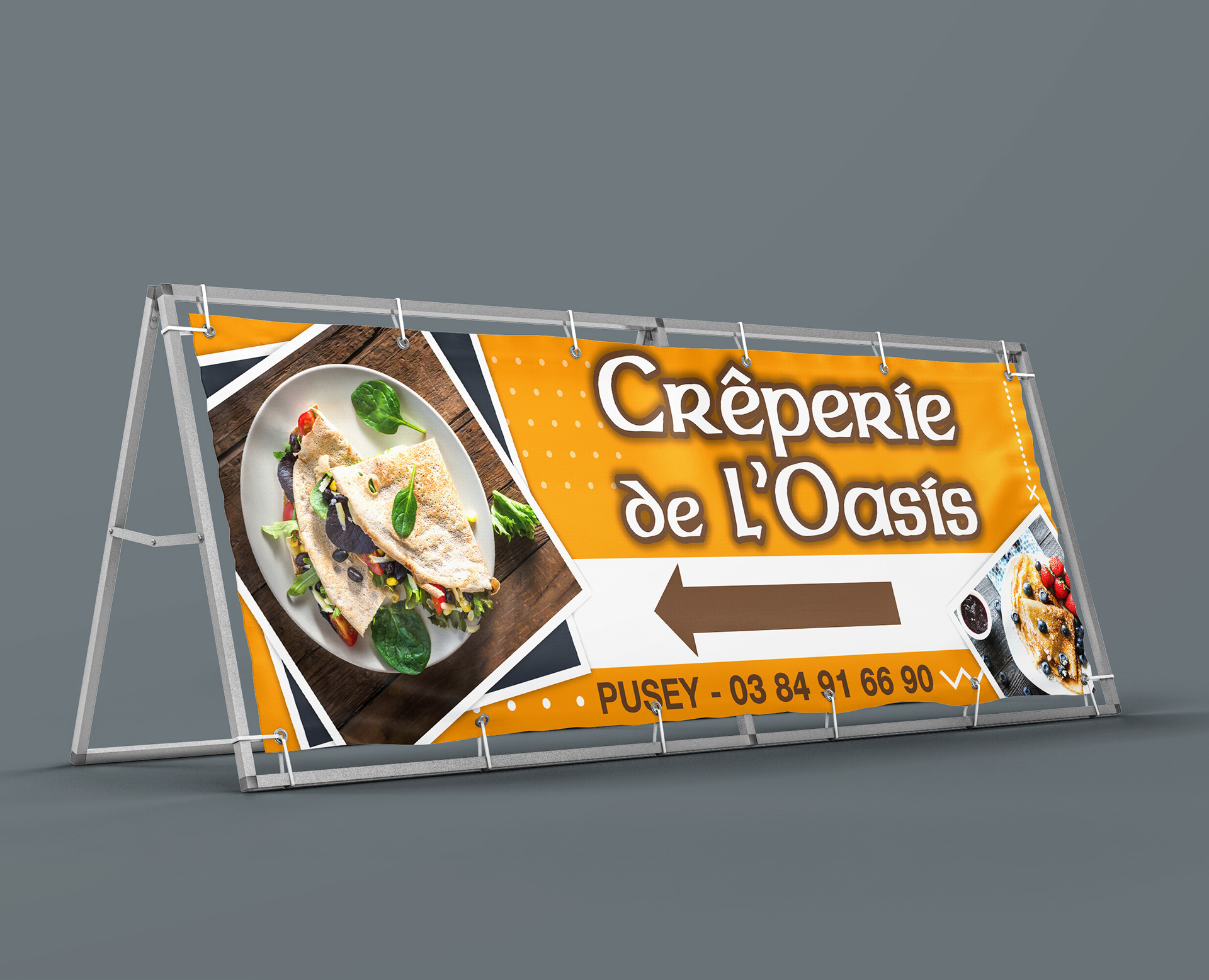 Banderole Crêperie de l'Oasis