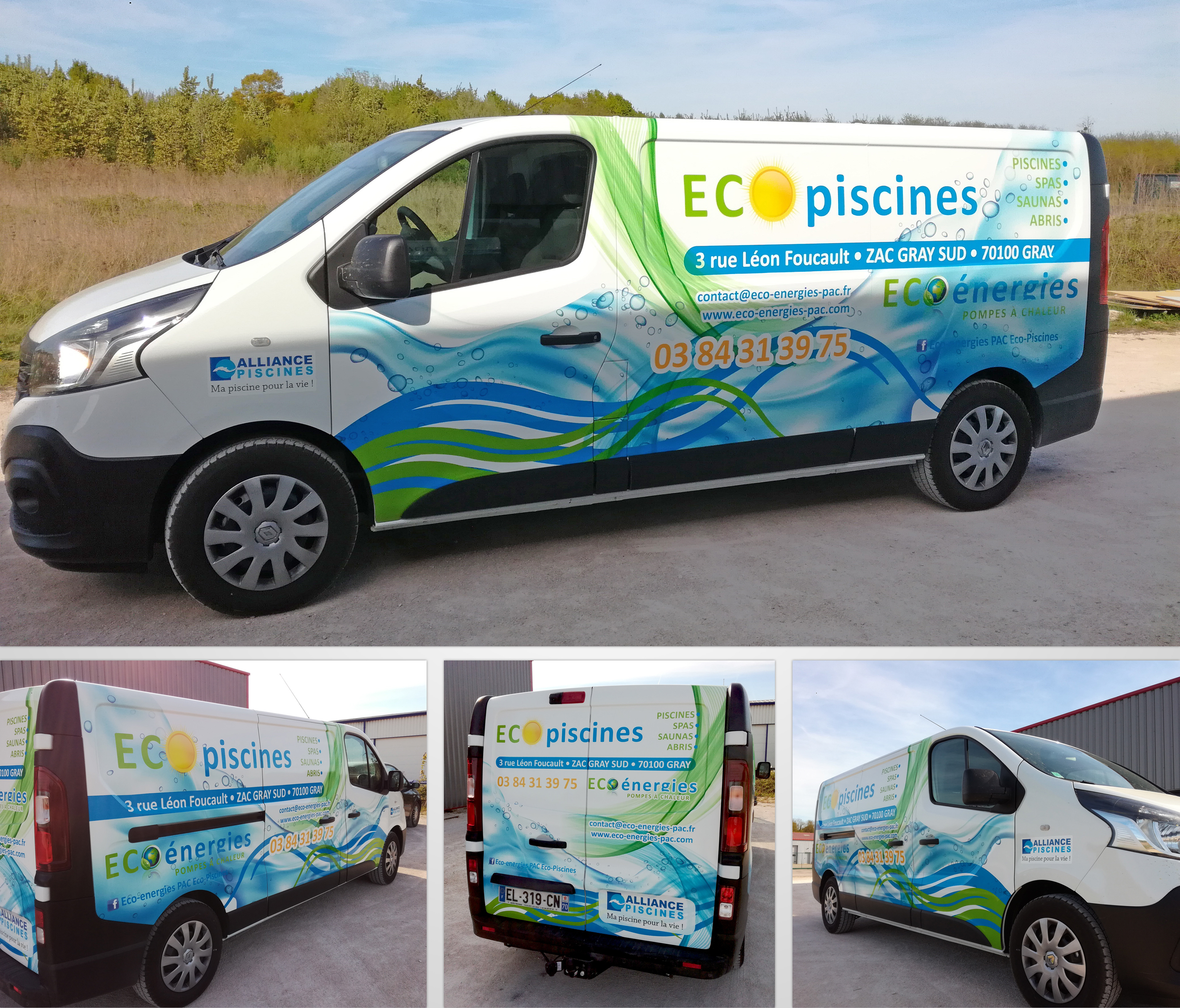 Visuel marquage véhicule Eci-Piscines