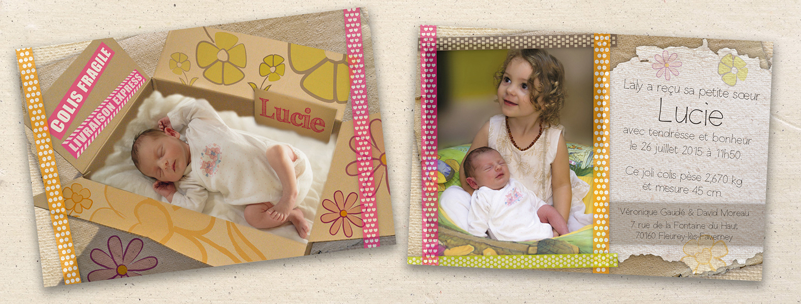 Faire-Part de naissance personnalisé.
