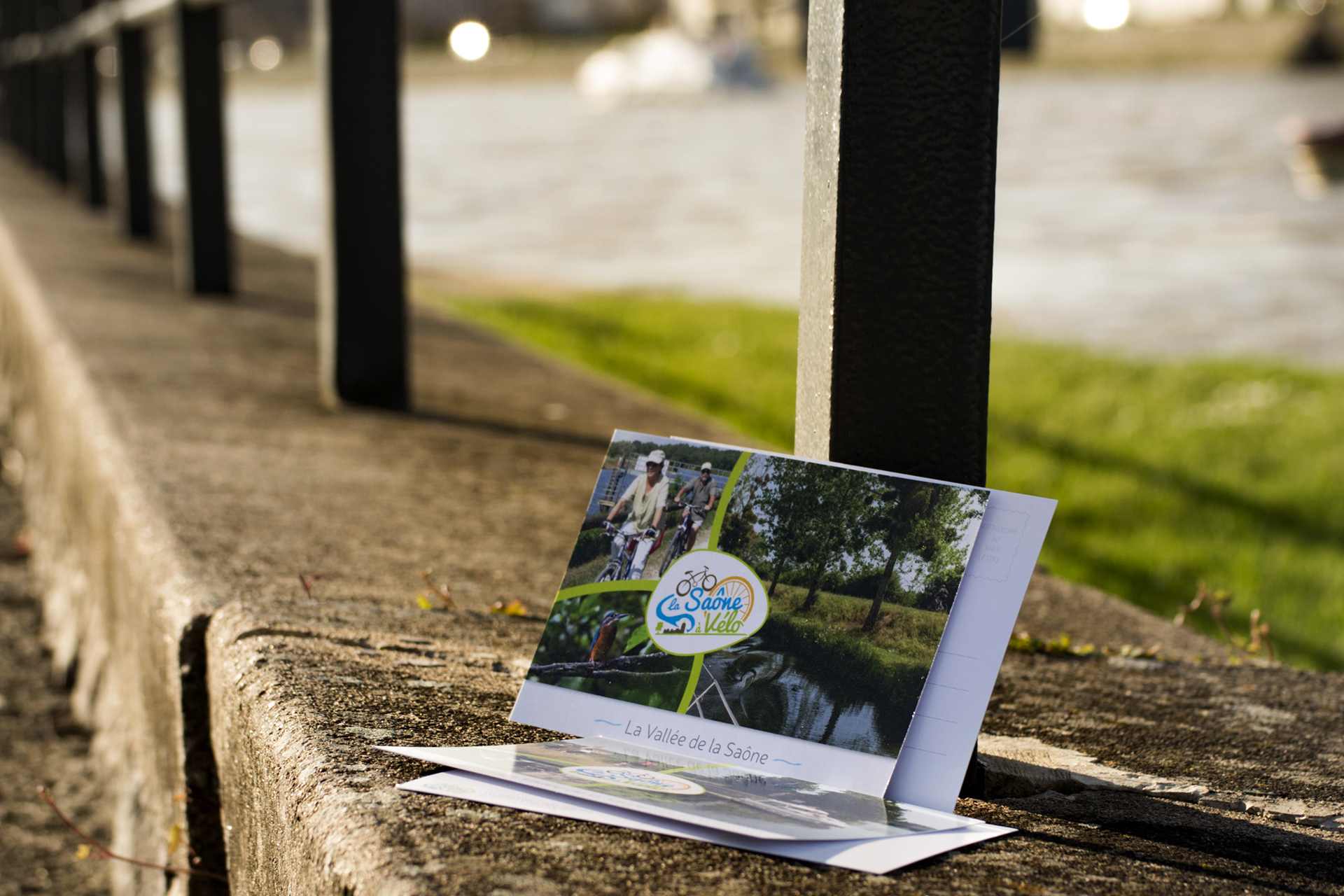 Carte Postale La Saône à Vélo.