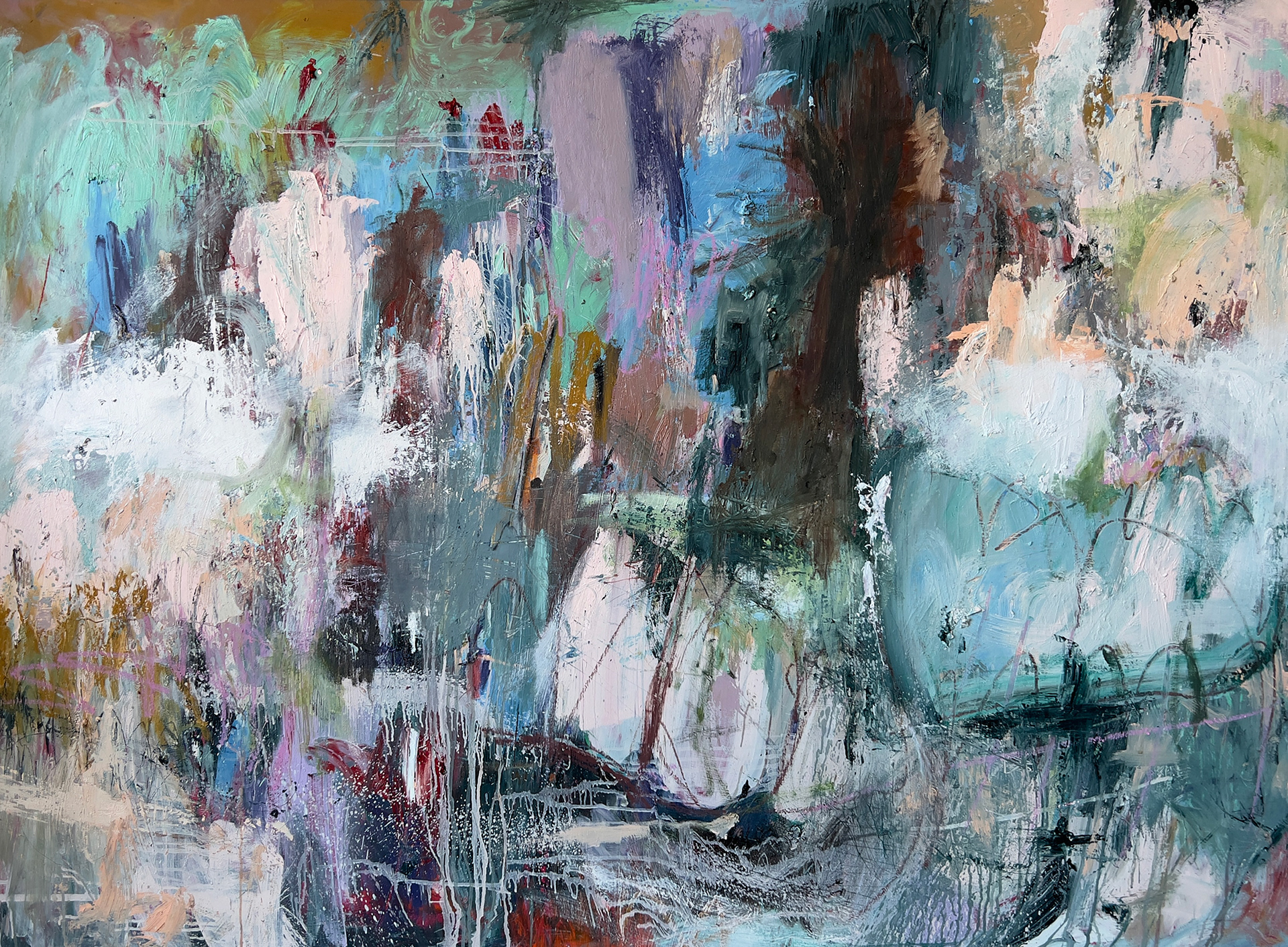 Rhyming with Words That Don't • oil on panel • 45" x 60" 2024