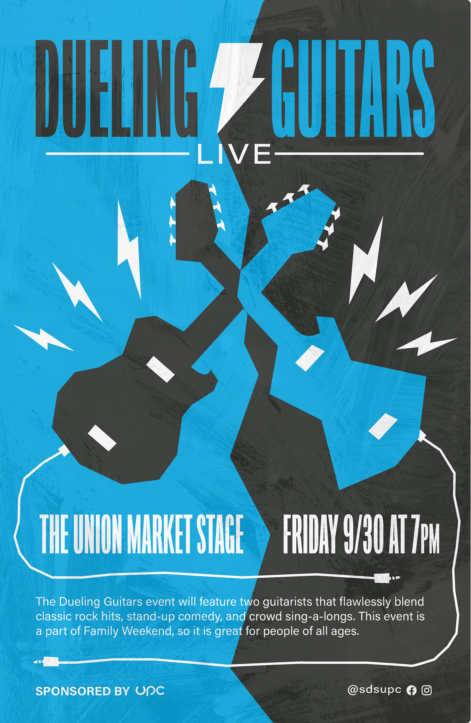 Dueling Guitars Poster