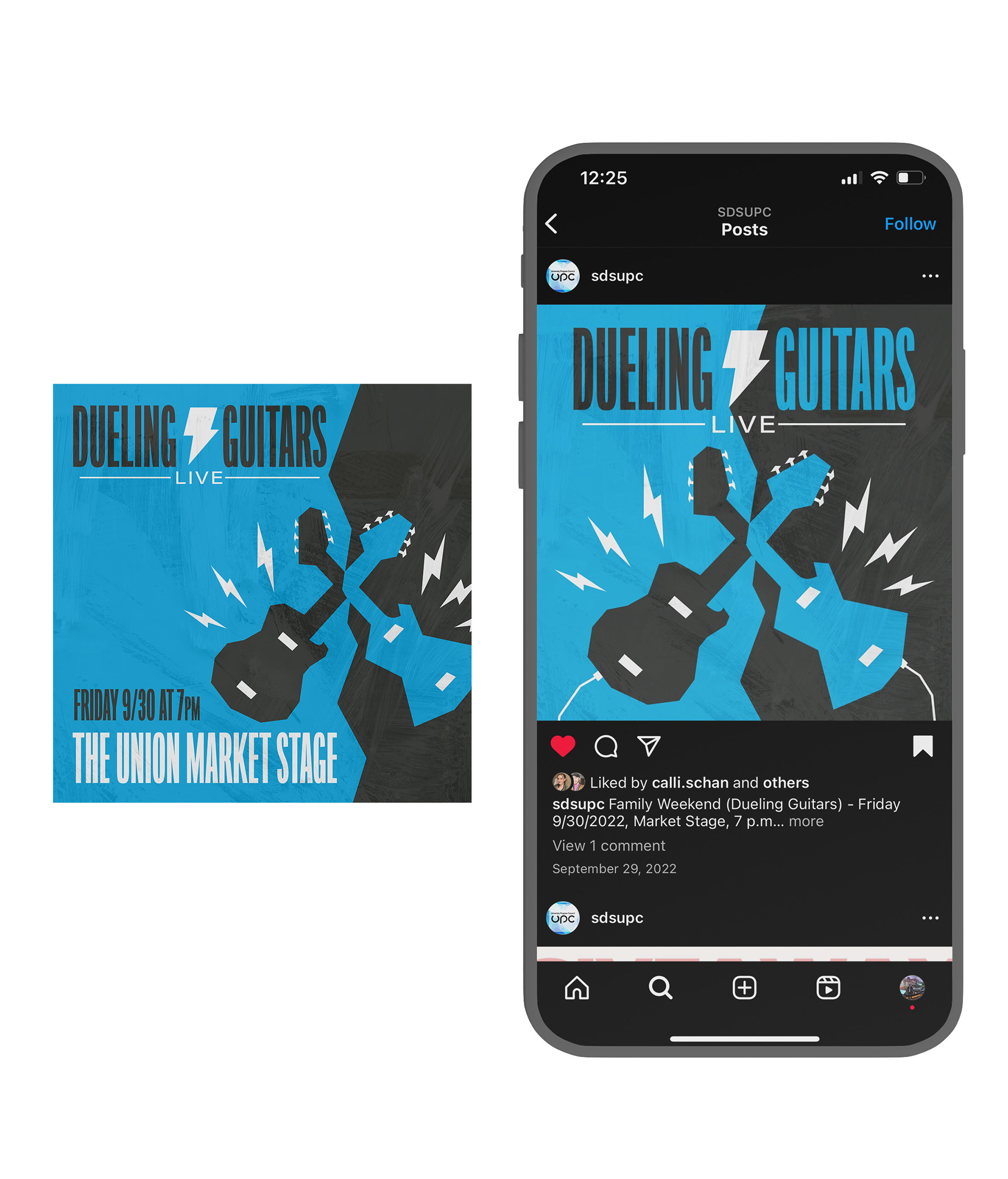 Dueling Guitars Social Media