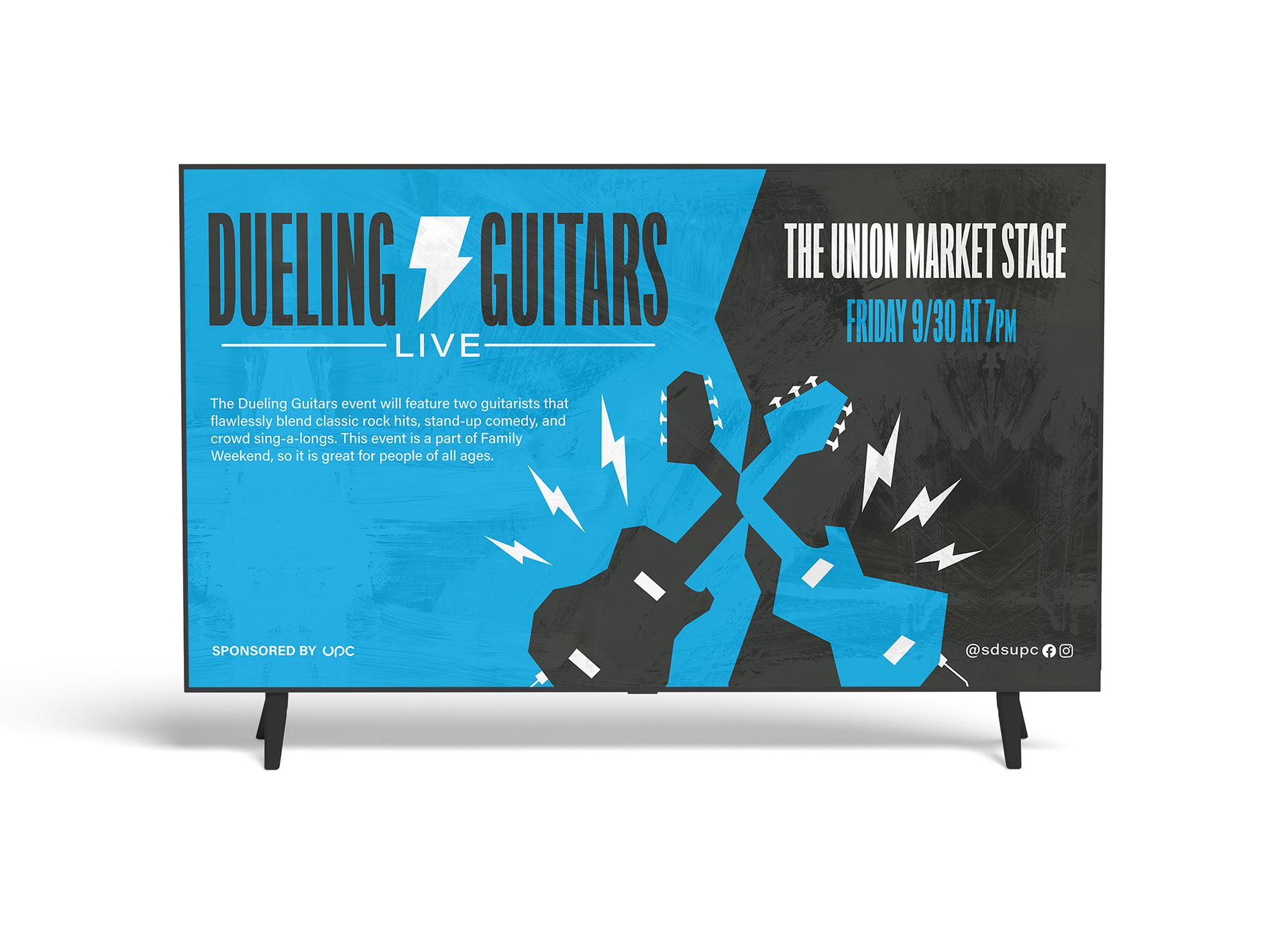 Dueling Guitars Horizontal Digital Ad