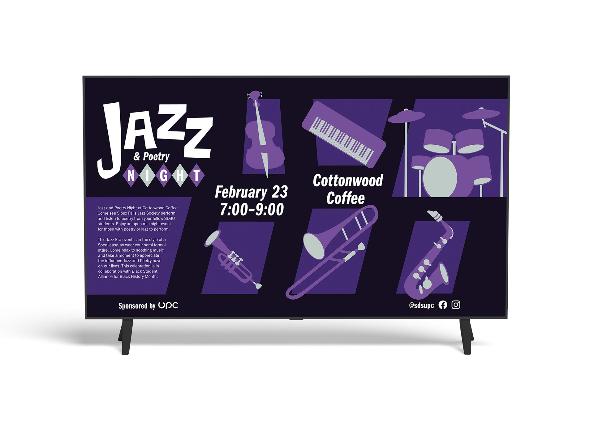 Jazz Night Horizontal Digital Ad