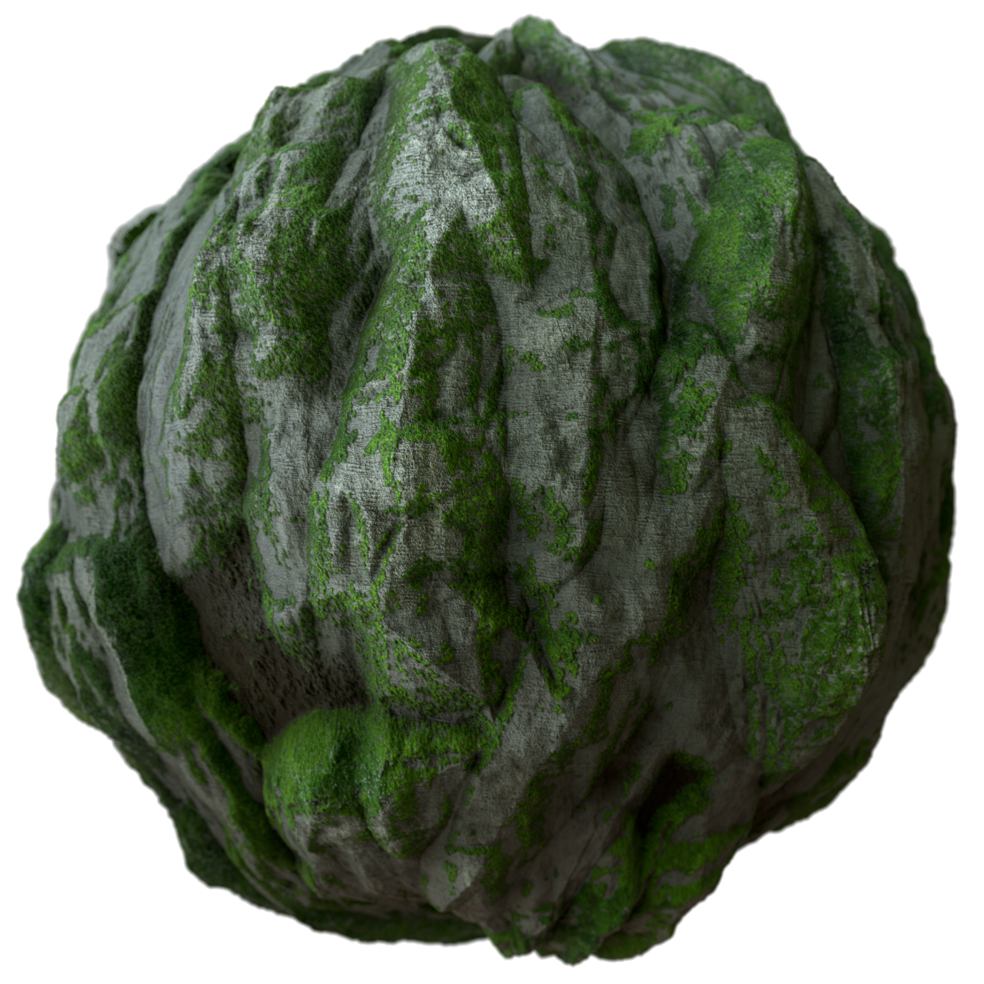 Mossy cliffside