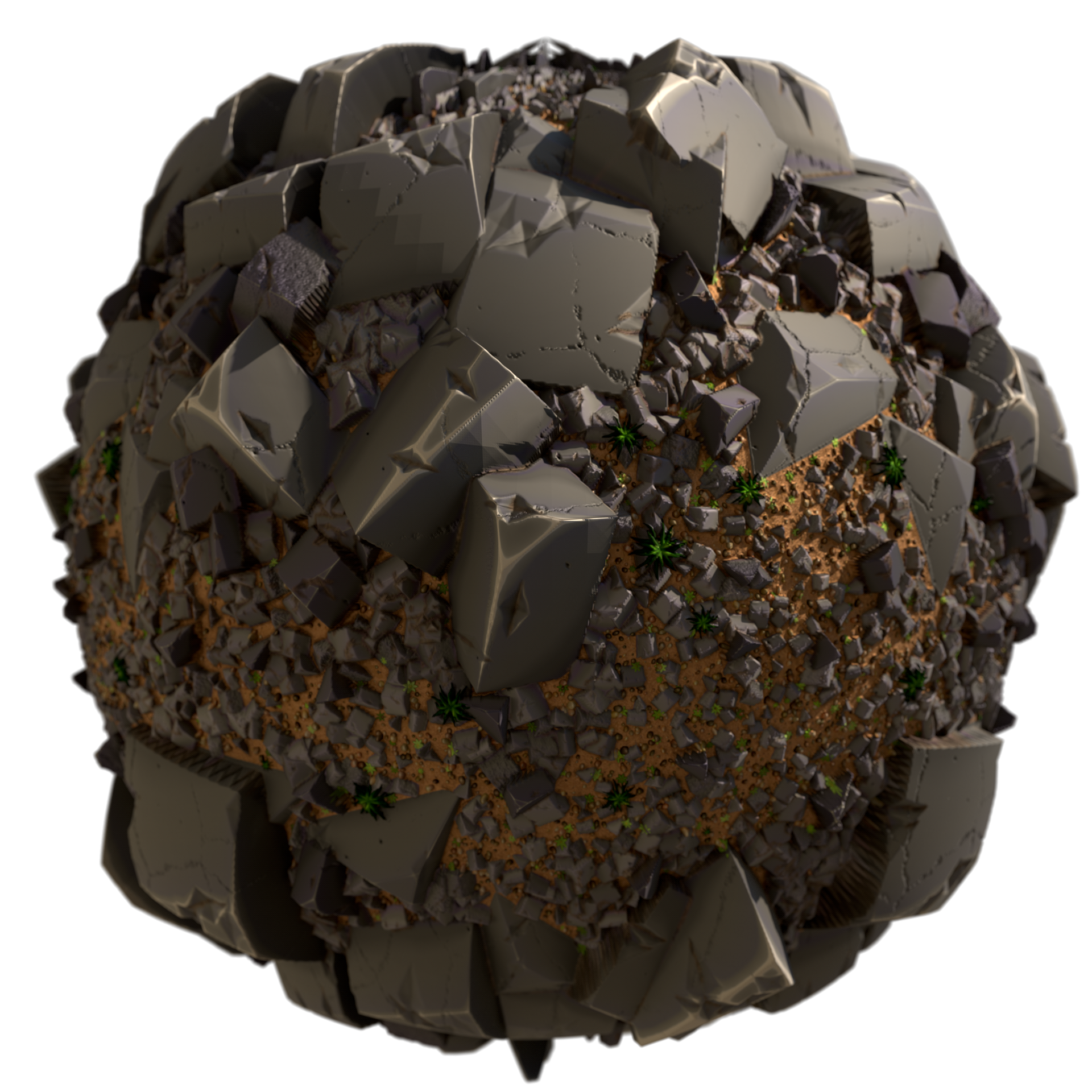 Stylized rocks