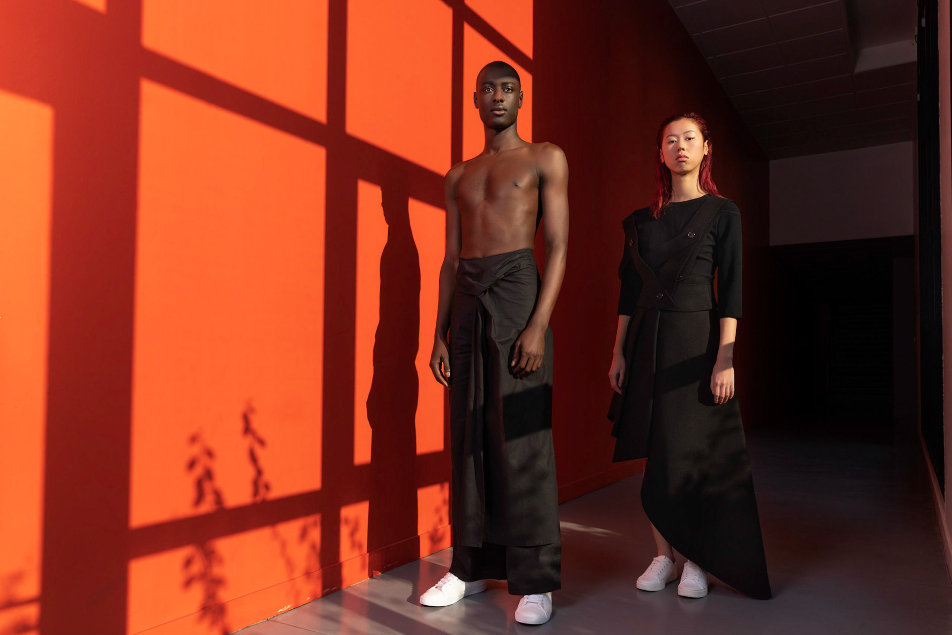 Model: Daouda Sonko and Cécilia Manikhouth / Designer: Mossi Traoré / Photo: Ricardo Tokugawa / MUA: Lisa Michalik / Producer: Léa Bekki and Kat Sjöstrand