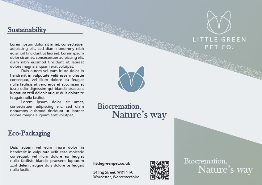 Pressure Project 2: The Little Green Pet Company brochure outside