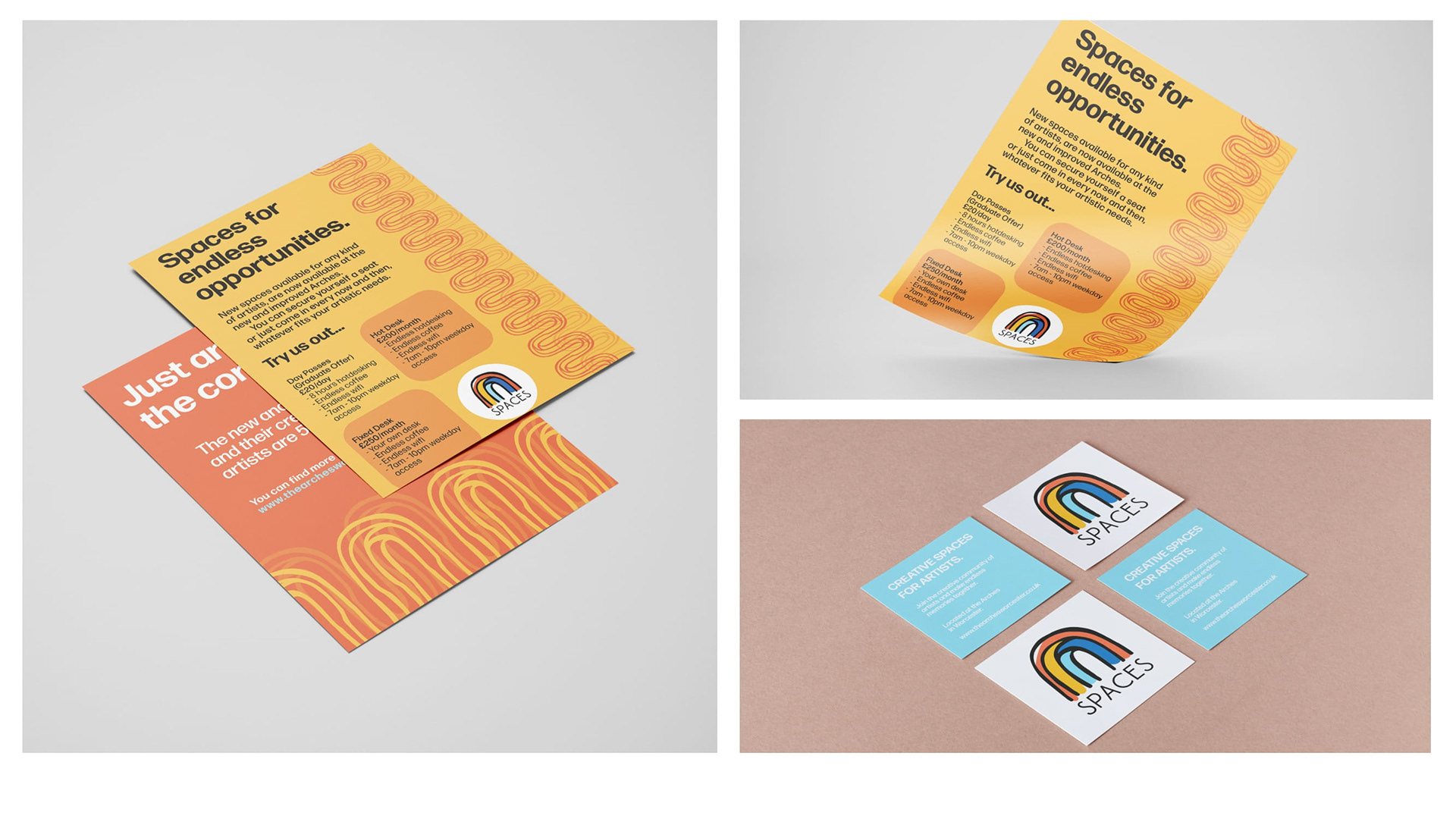 Spaces Flyer & Business card Mockups