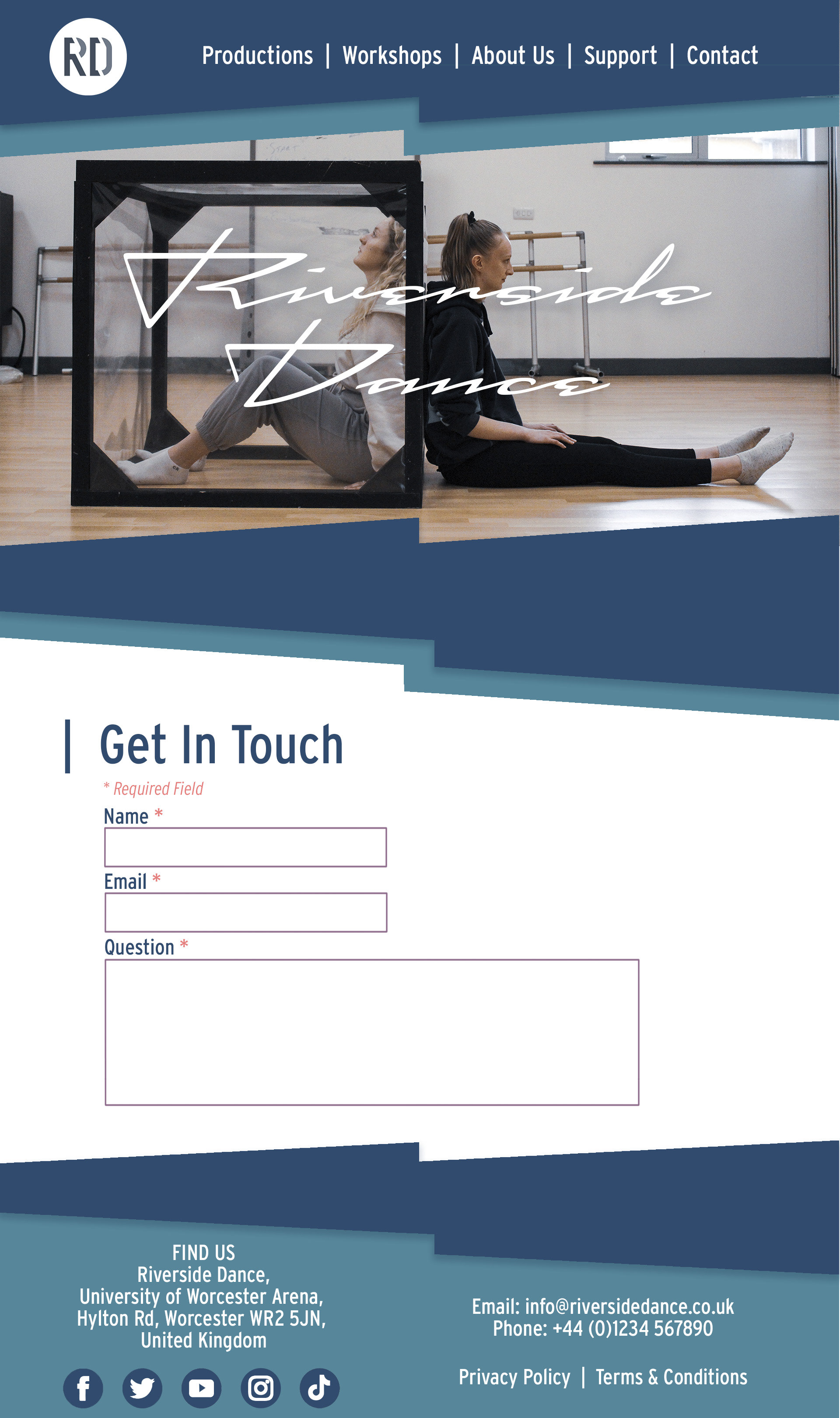 Website 'Get In Touch' page