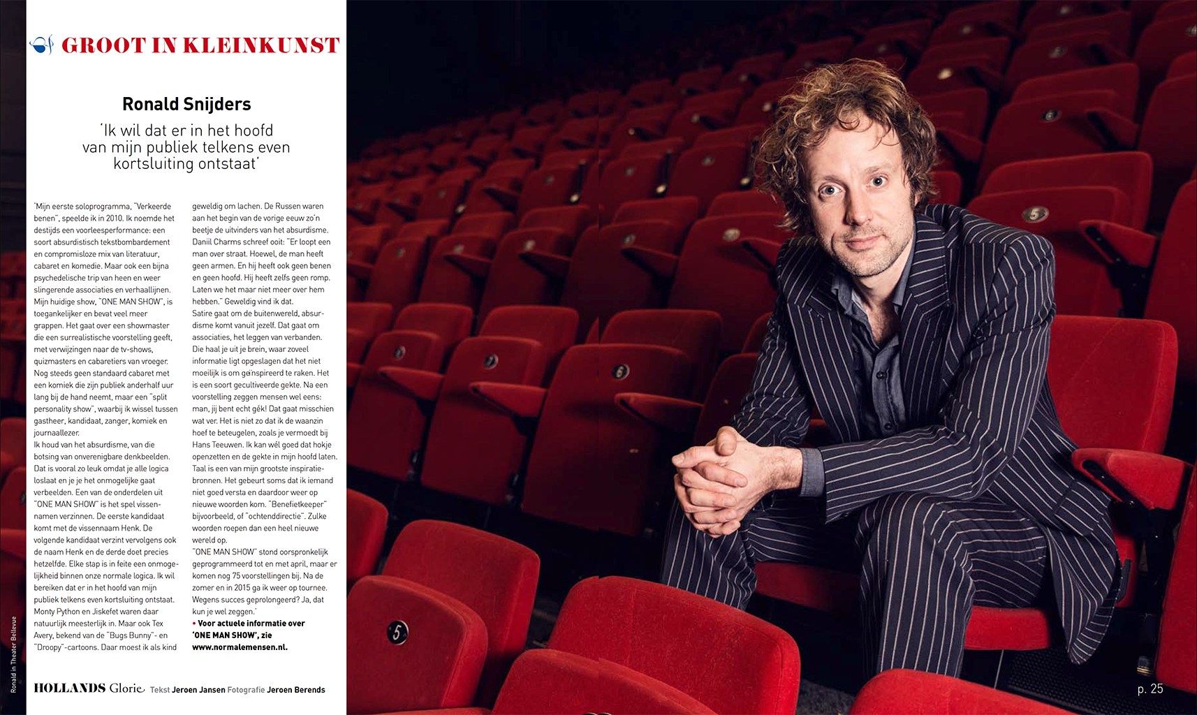 Portret van Ronald Snijders voor Hollands Glorie - Jeroen Berends