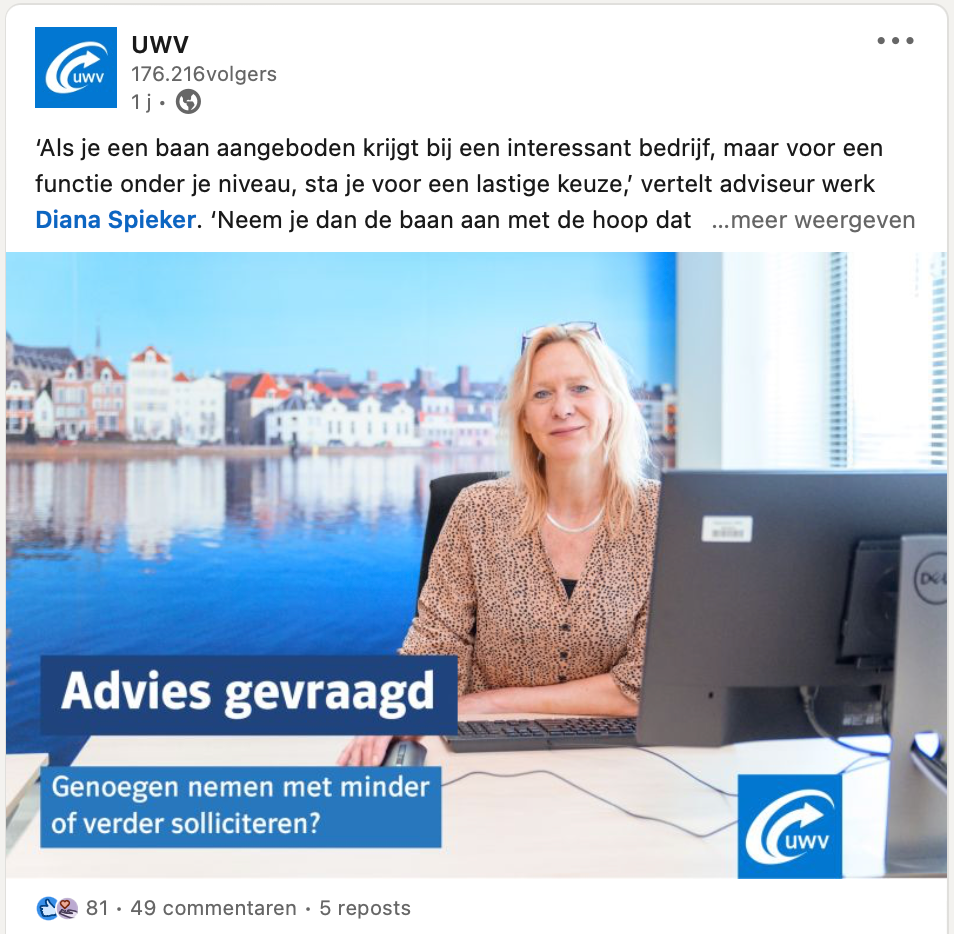 UWV - Social Media Content