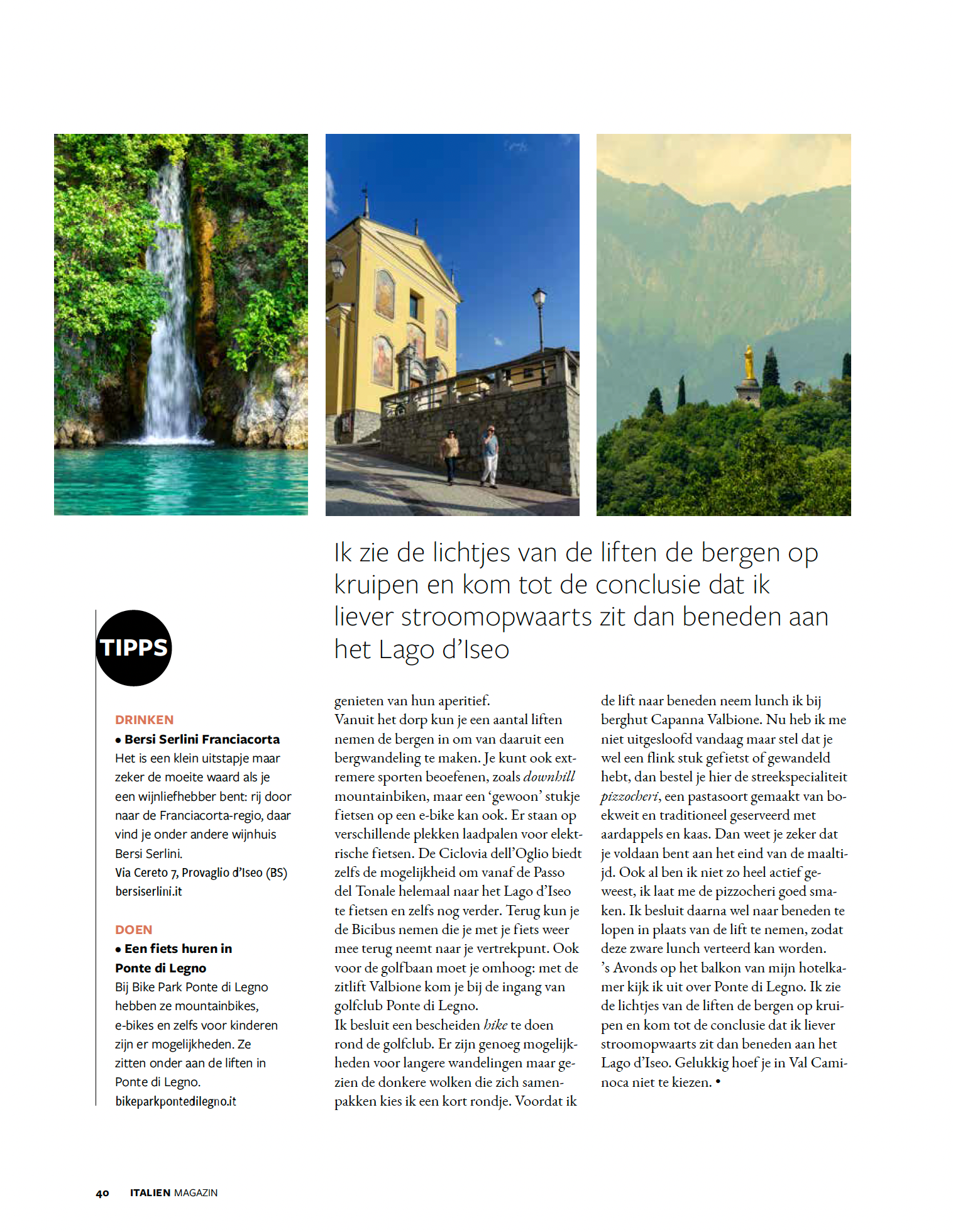 Val Camonica voor Italië Magazine - Jeroen Berends