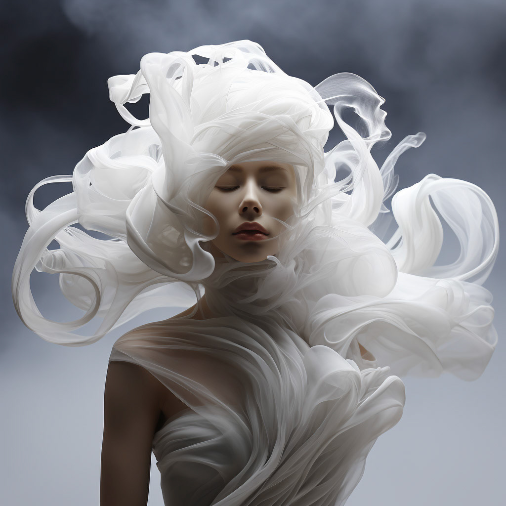 high-quality photography ::2 white threads descending vertically from the sky forming an oversized head ::3 almost black-and-white with a hint of blue --style raw --stylize 750 --v 5.2 Job ID: 4aa9a06b-3201-4afc-85f3-37d61dd82515