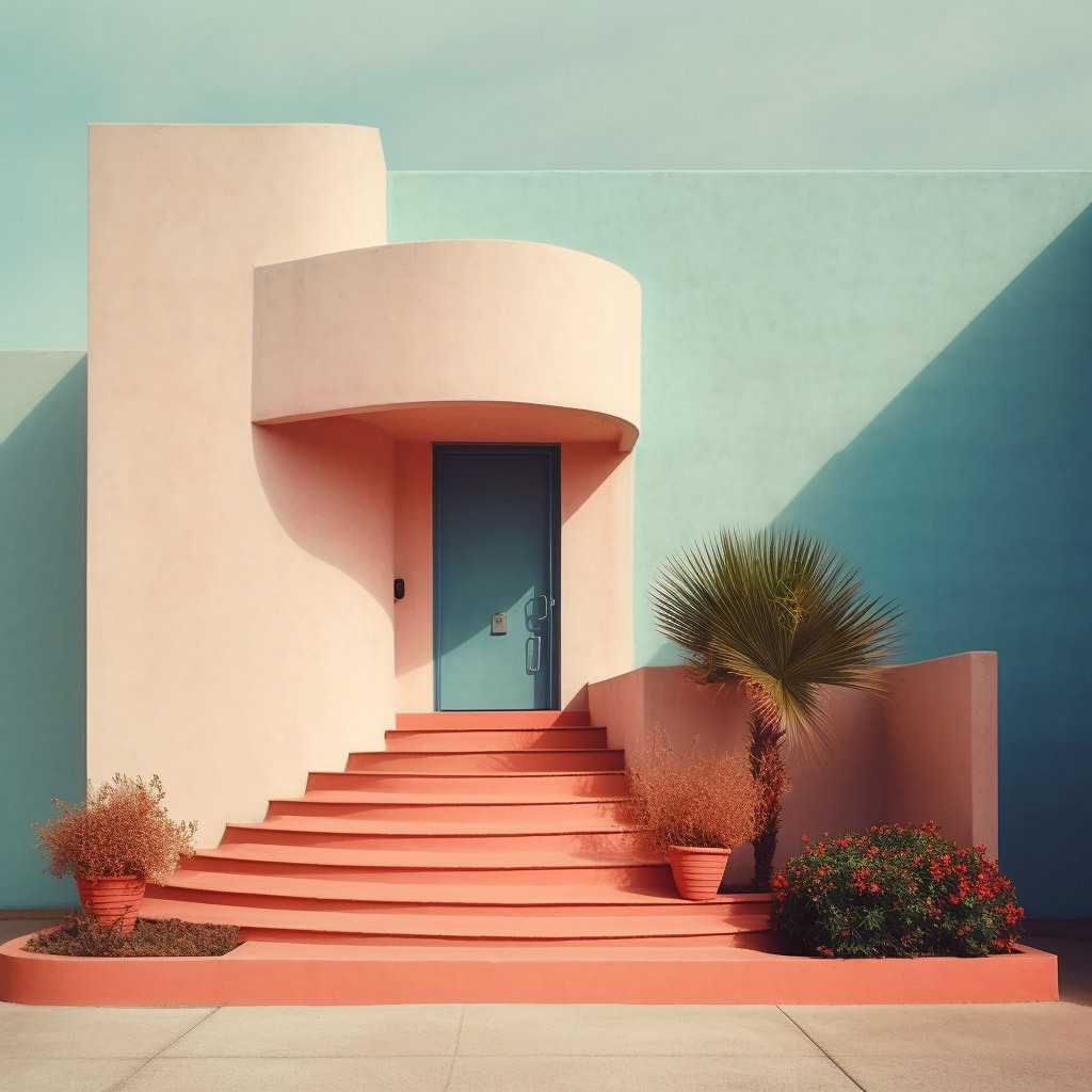 minimalist urban architecture, clean, limited, palette ::1 polaroid --v 5.2 Job ID: 0298081c-646c-4341-b220-86afb5286add