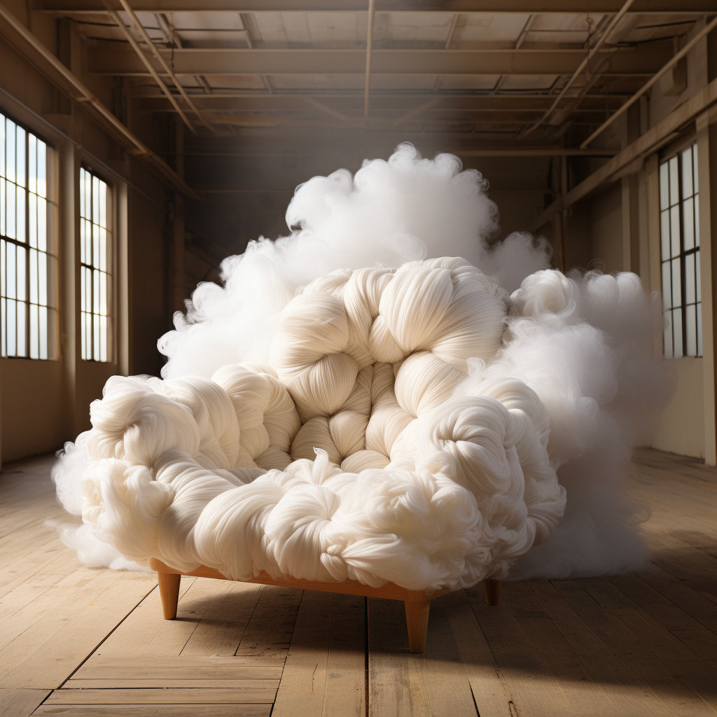 someone sit in chair made of clouds, cloud chair, real cloud, real cloud chair, misty** - Image #1 ** -  (fast) --style raw --stylize 750 --v 5.2 Job ID: 37d1982e-5506-4244-9c96-7528397df7dd