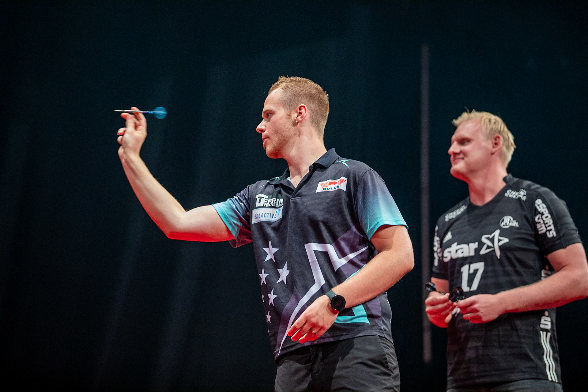 Max Hopp und Patrick Wiencek im ersten Viertelfinale des Abends