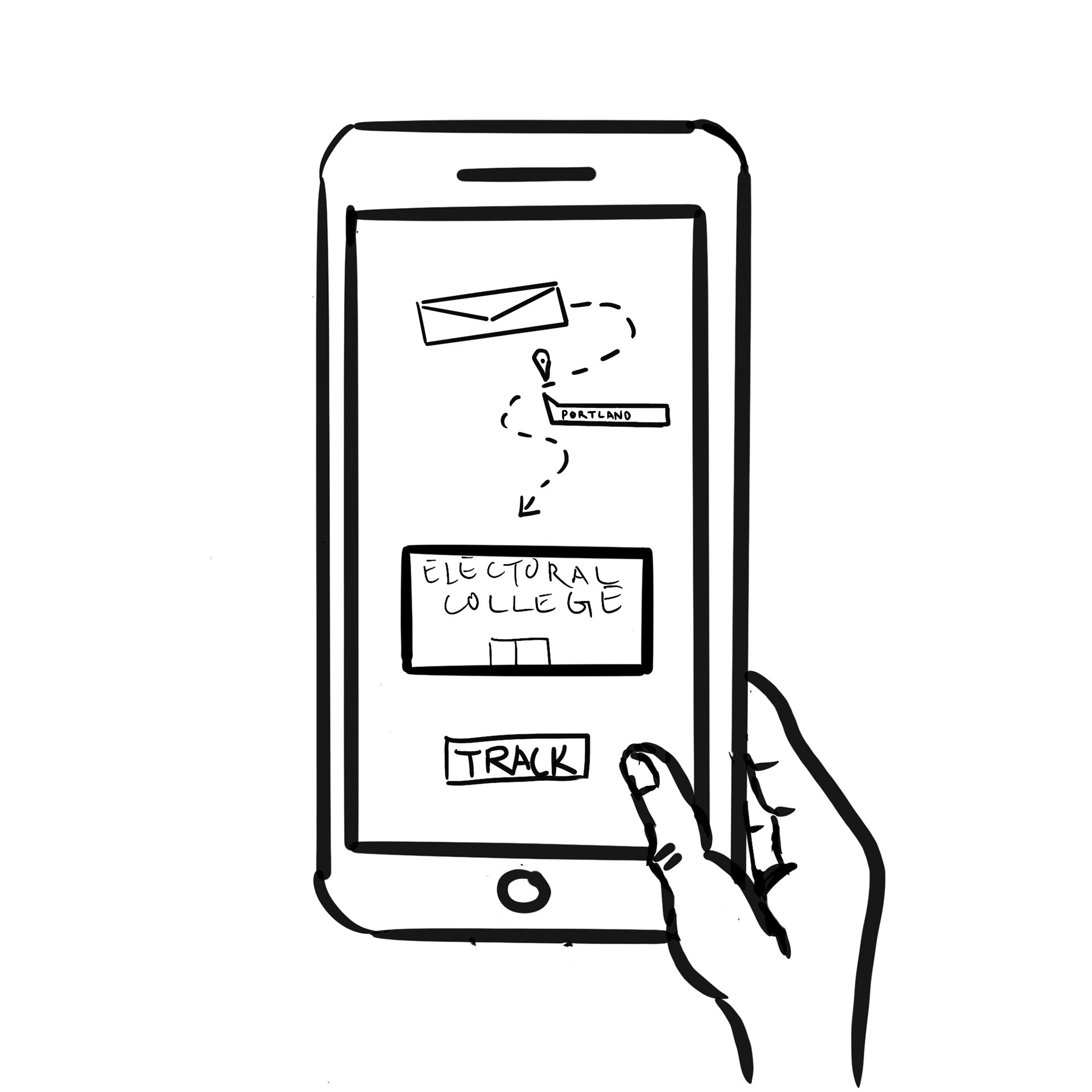 the ballot comes with a tracking envelope so you can track it again!
