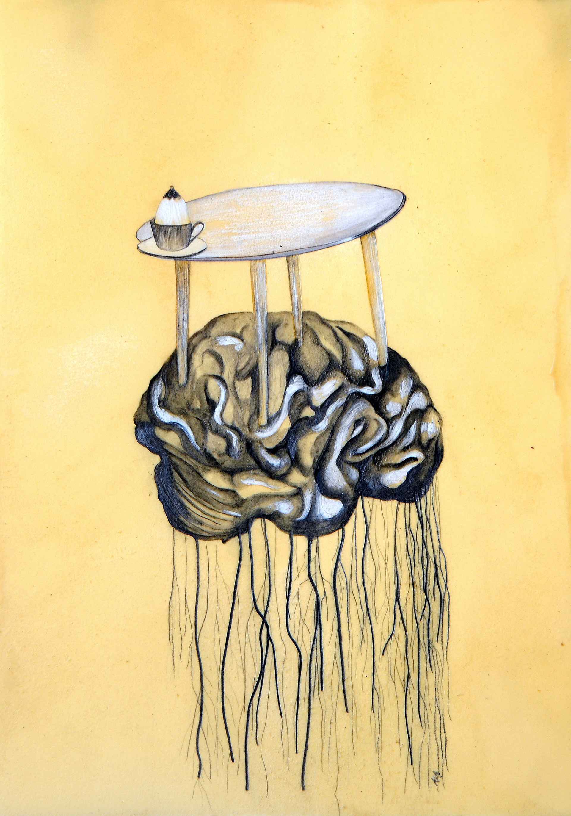 "Attention" Graphite on paper 30x42cm