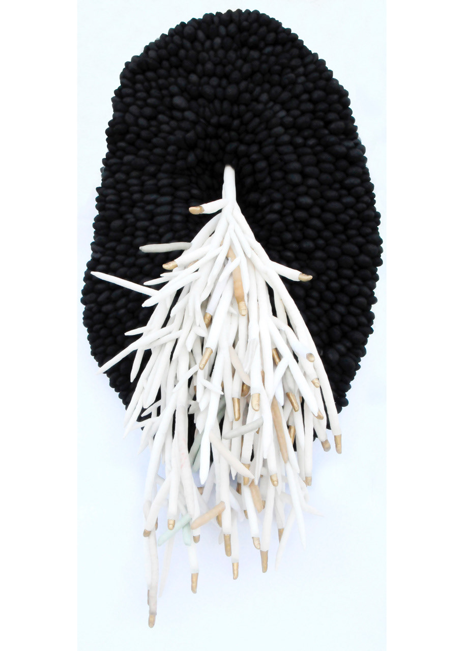 manipulated fabric, resin