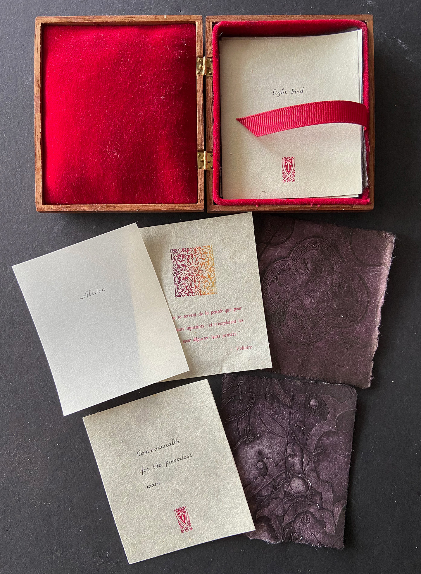 Alerion (Intaglio and Typeset)