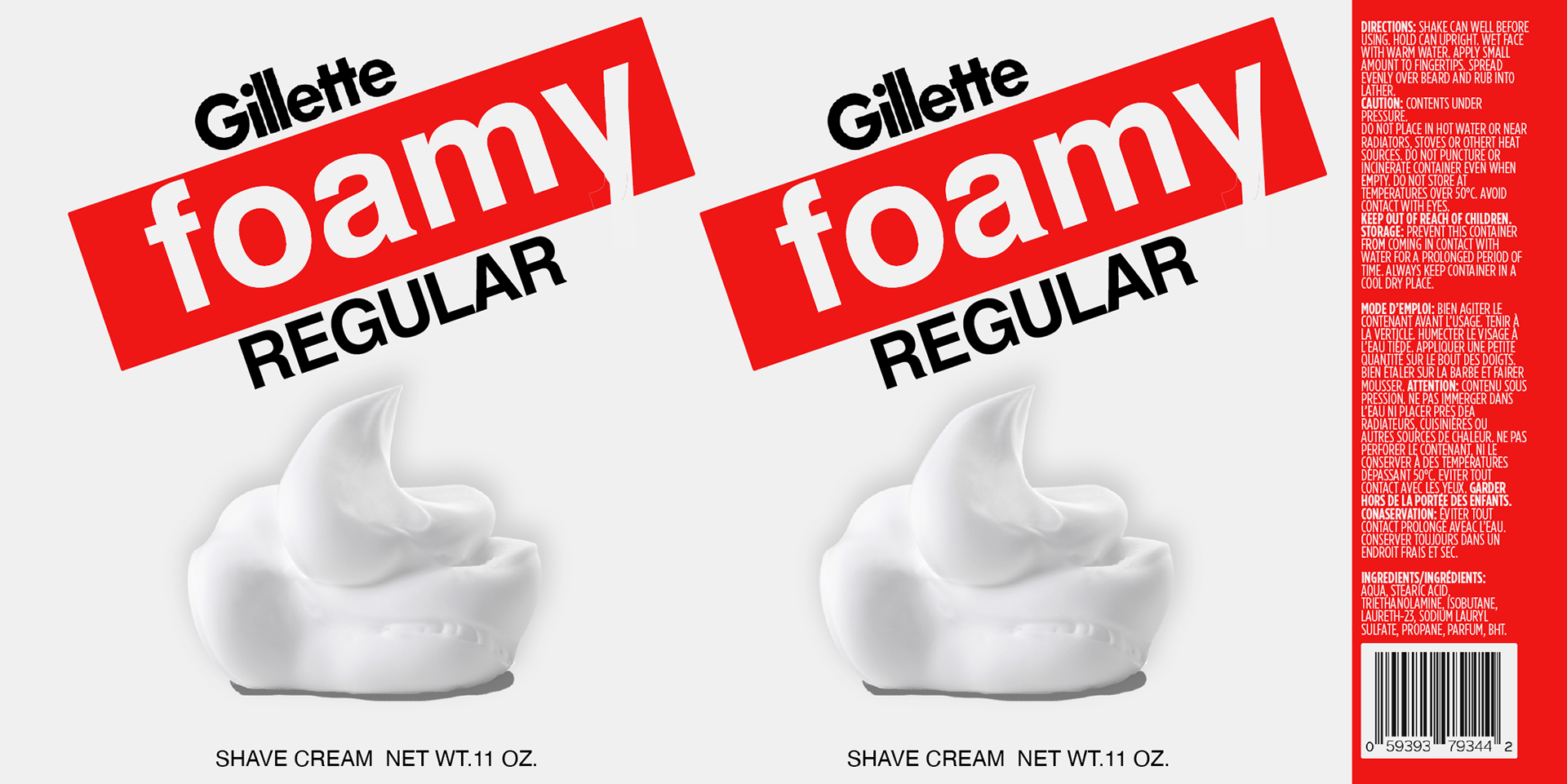 Gillette Shaving Cream rebuild 1980s