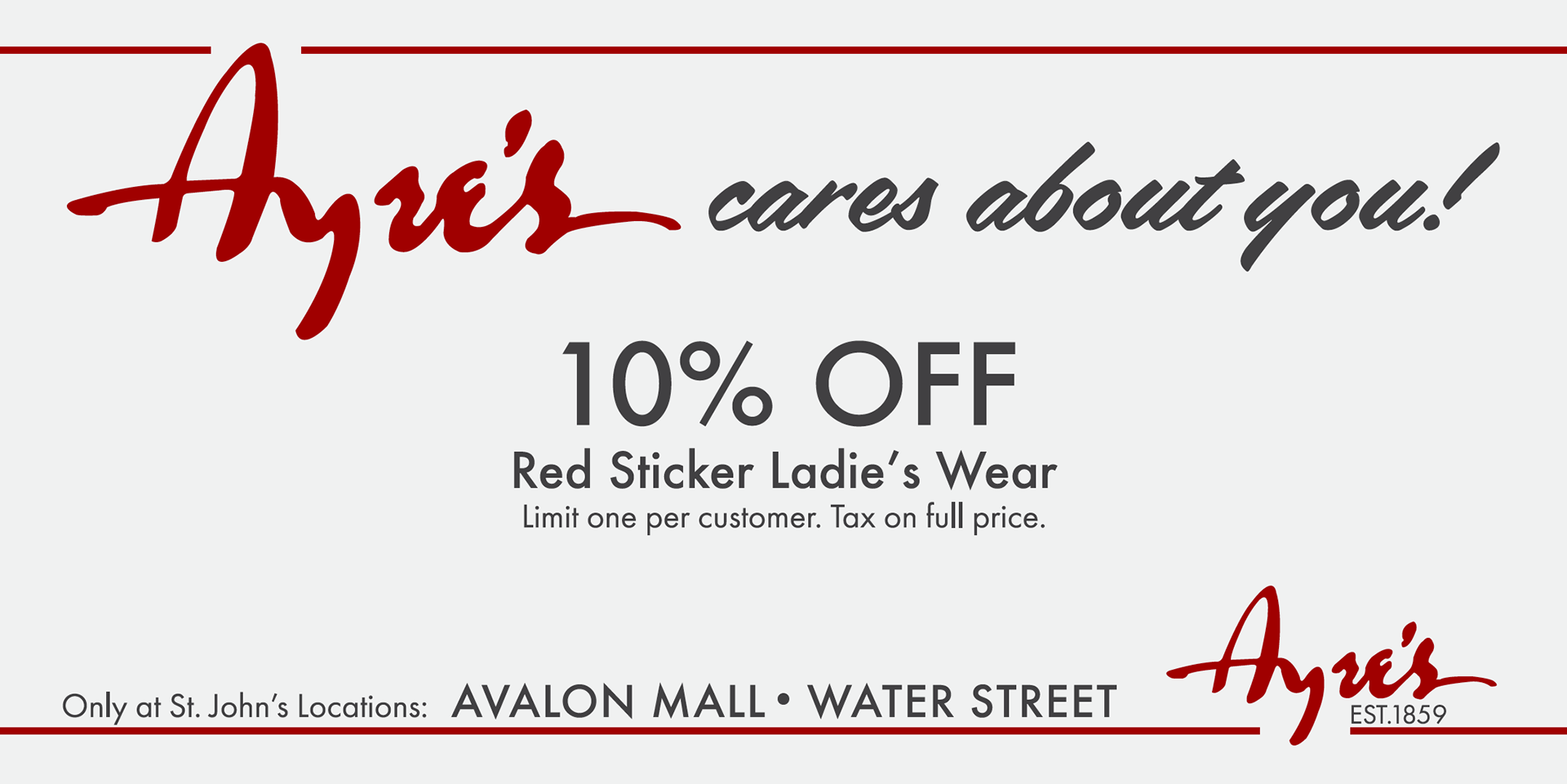 Department Store Coupon 1986