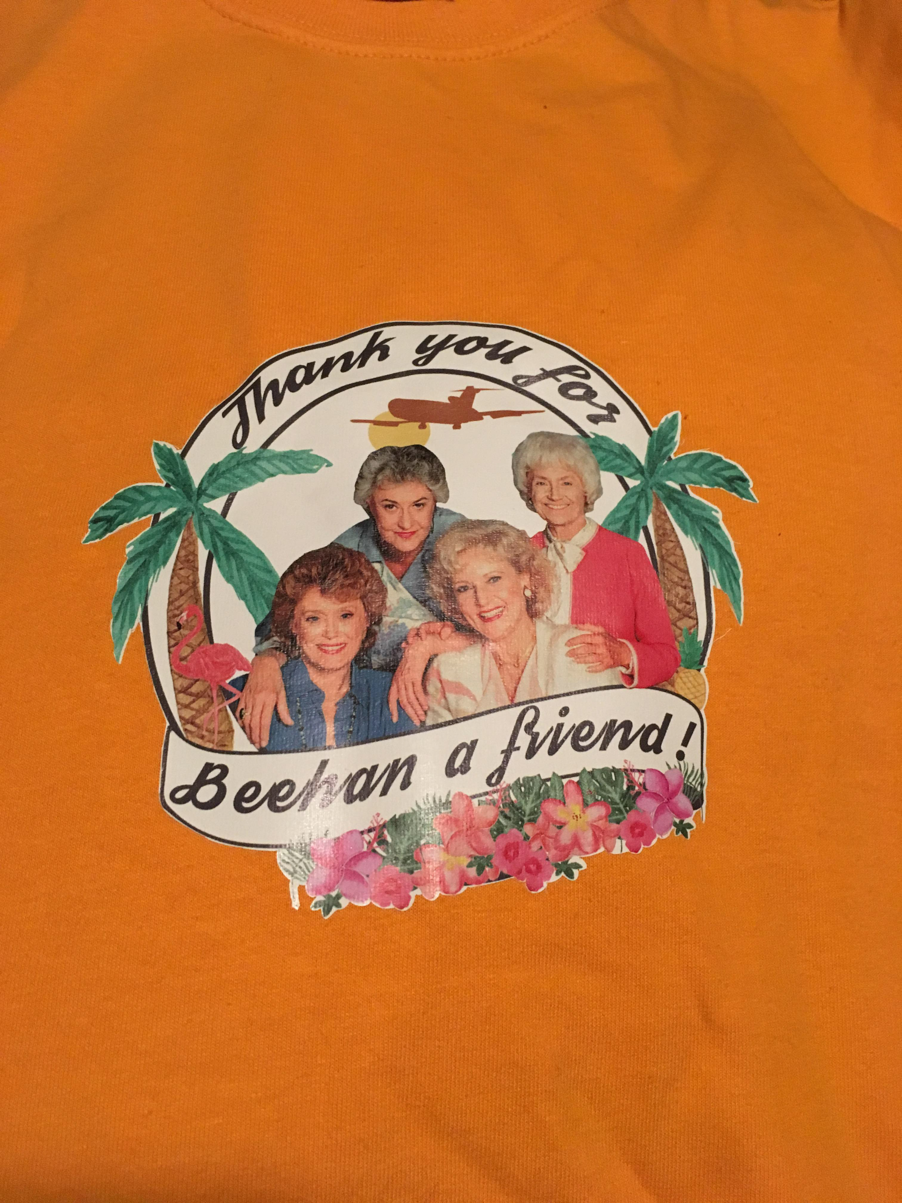 A t-Shirt design for a Golden Girls themed family trip