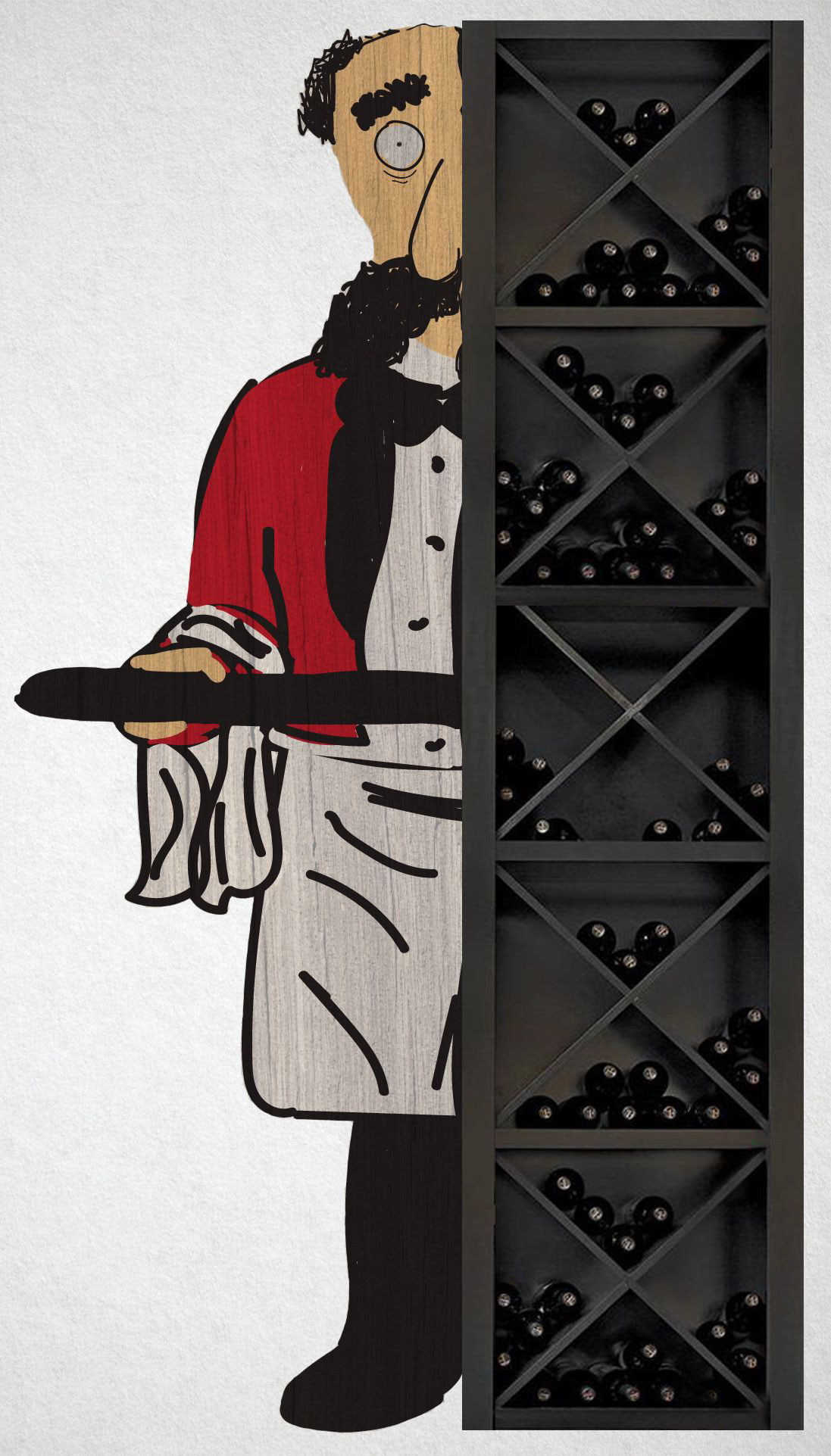 A point-of-sale design for a winery called Chico Barrigudo.