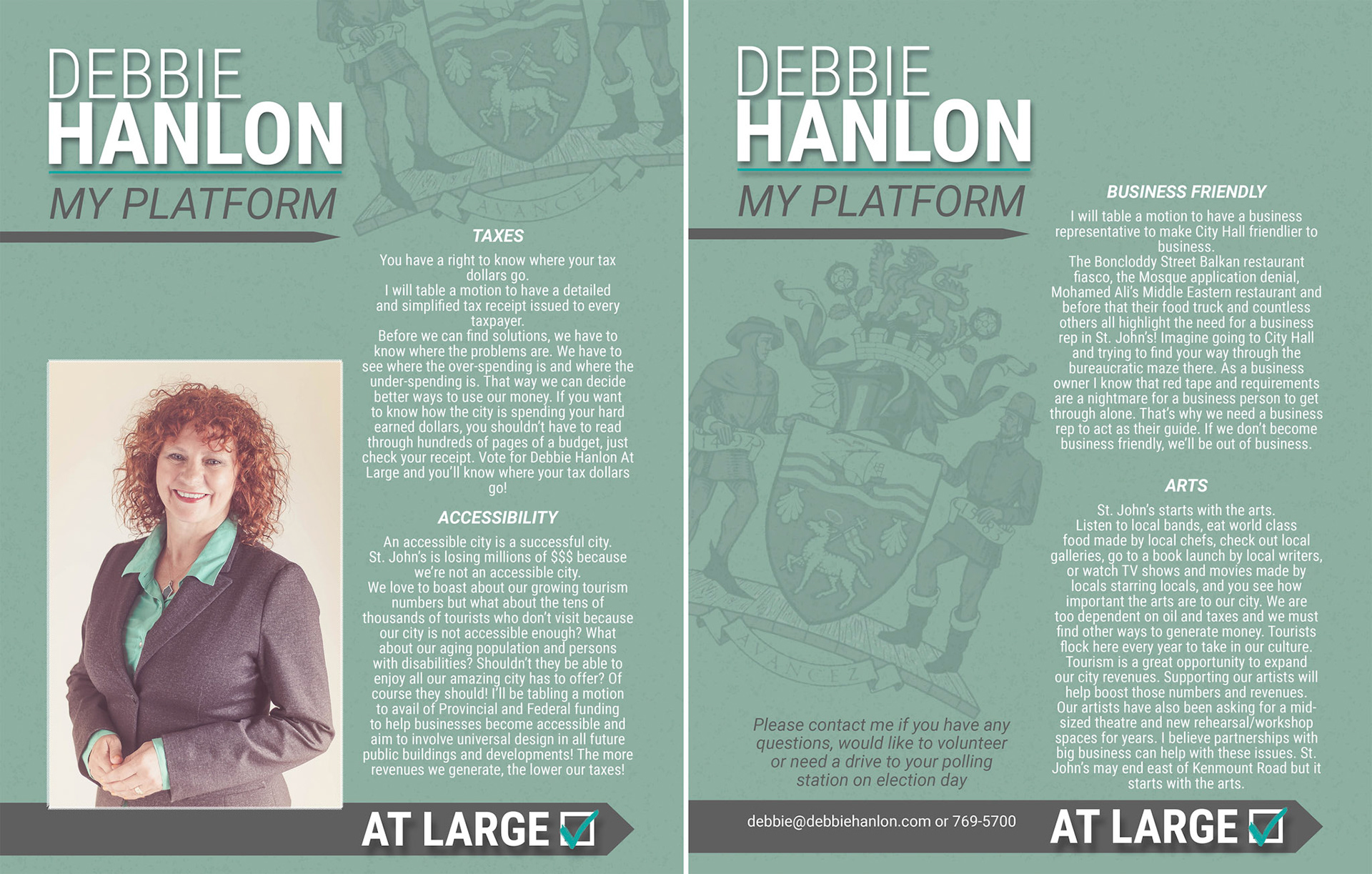 A political platform ad for city council election.