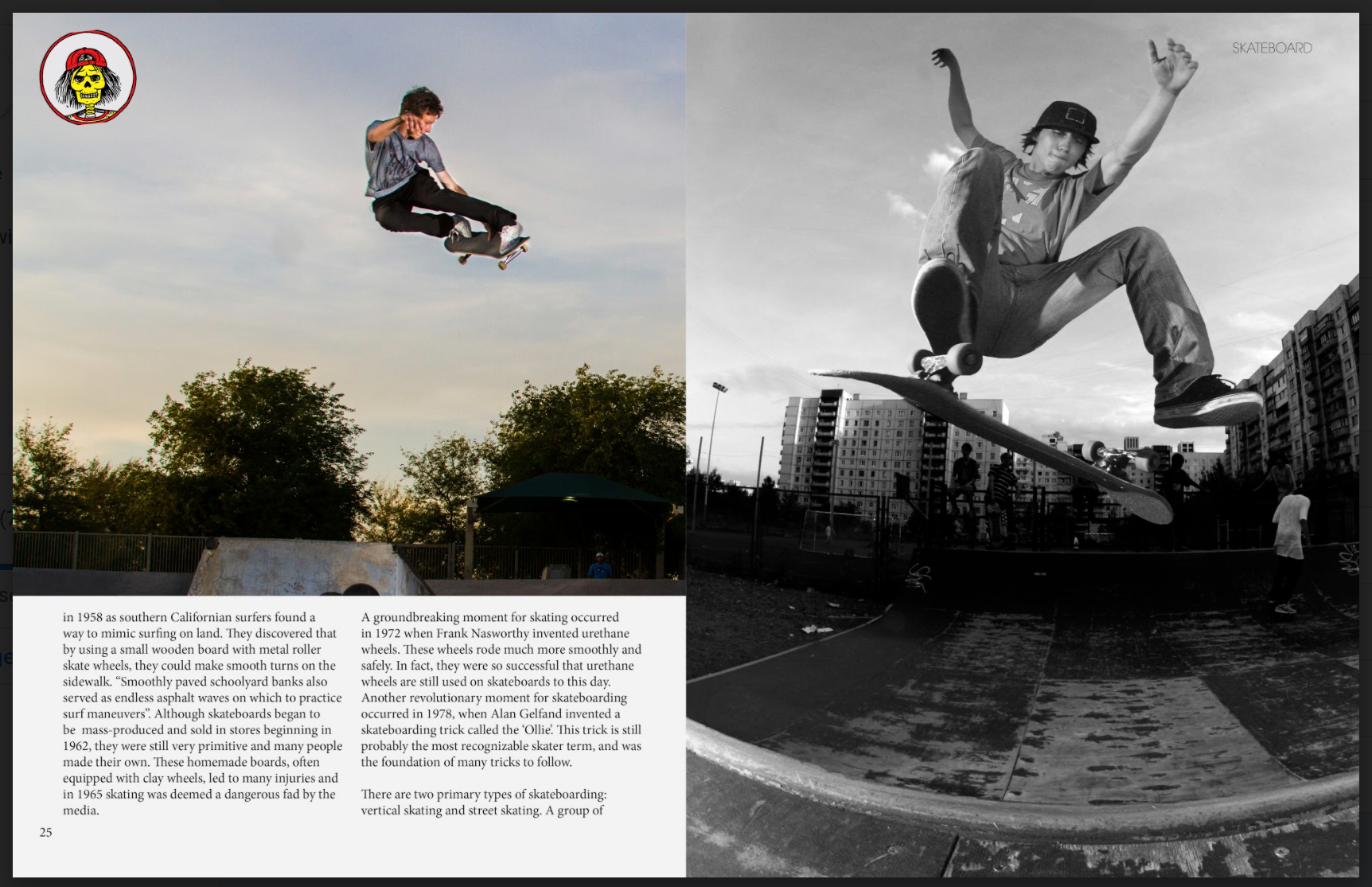 Skateboard Magazine spread 1990s