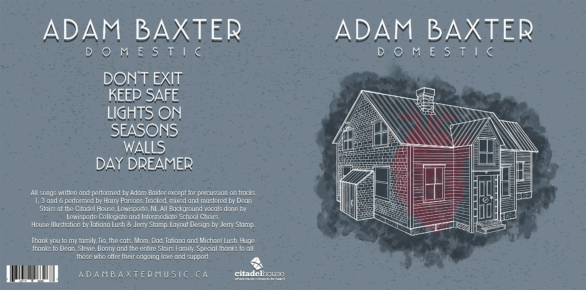 Adam Baxter - Domestic album art