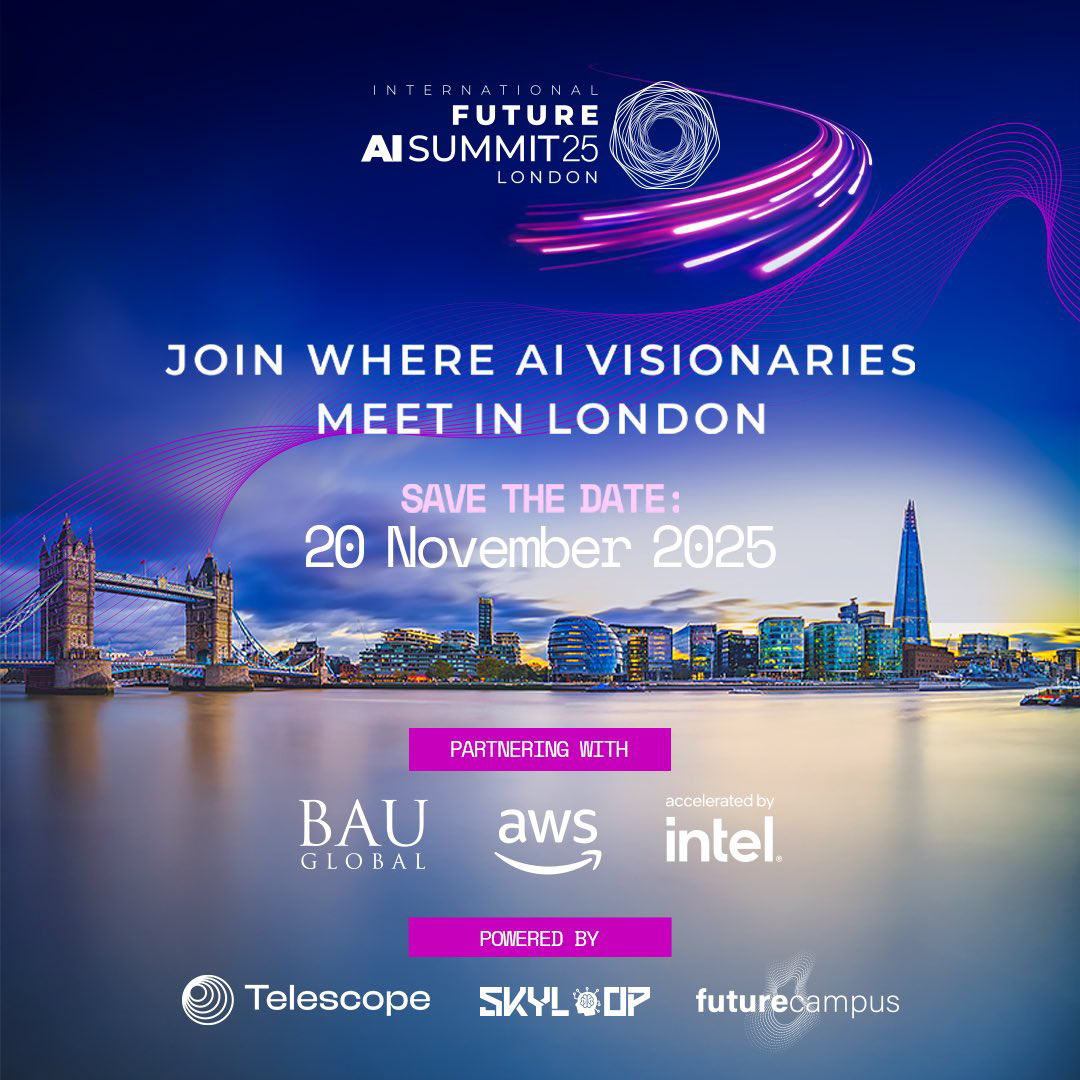 Future AI Summit 2025 London. Official event poster, 20 November 2025.